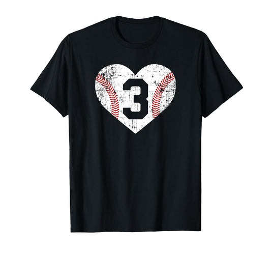 Baseball 3 Jersey Number T-Shirt - Trendy Graphic Unisex - T-Shirt, Sweatshirt, Hoodie