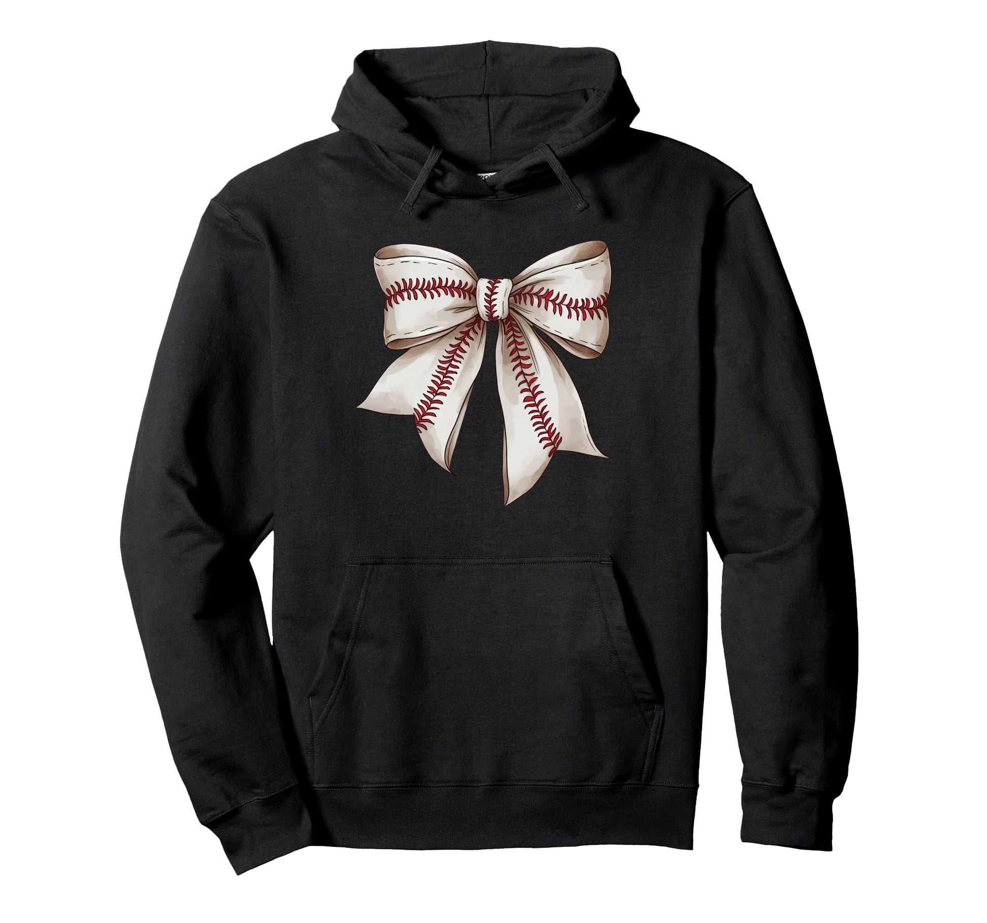 Baseball Coquette Bow Baseball Mom Mama Hoodie - Graphic Print Men Women - T-Shirt, Sweatshirt, Hoodie