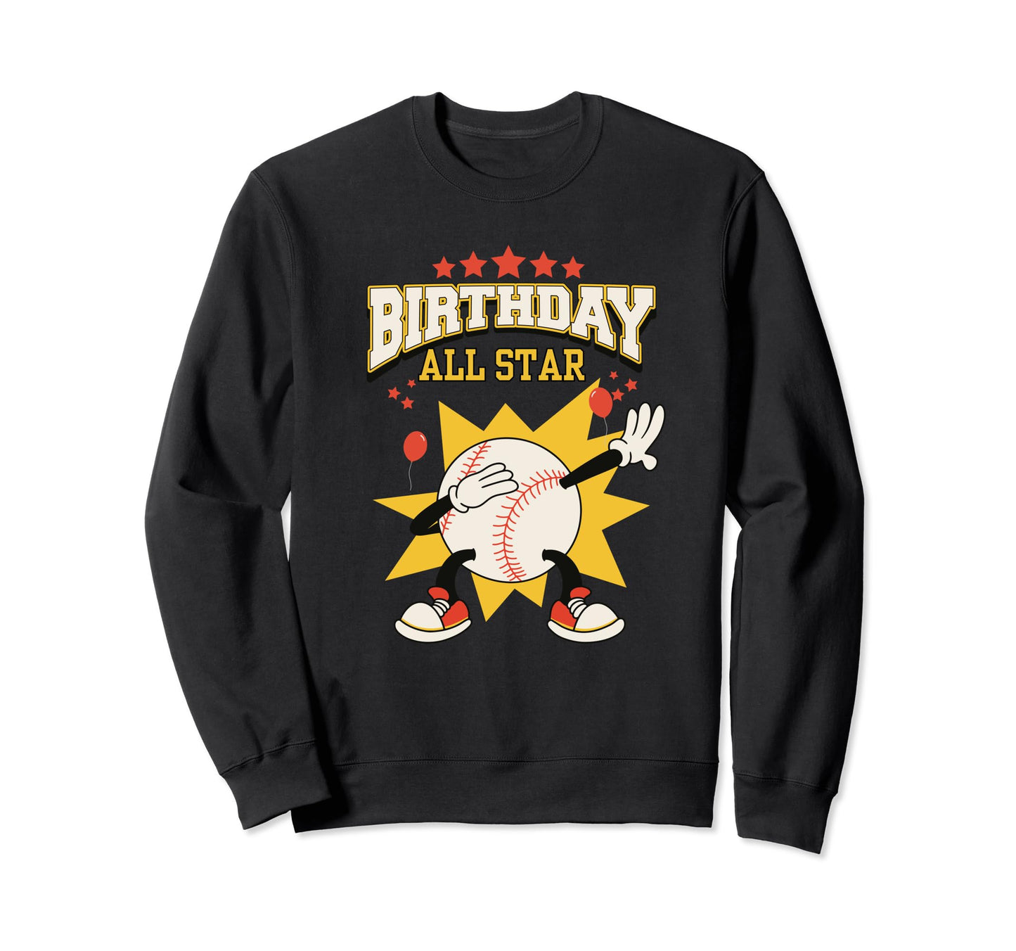 Baseball Birthday Dabbing Baseball Sweatshirt - Novelty Apparel Unisex - T-Shirt, Sweatshirt, Hoodie