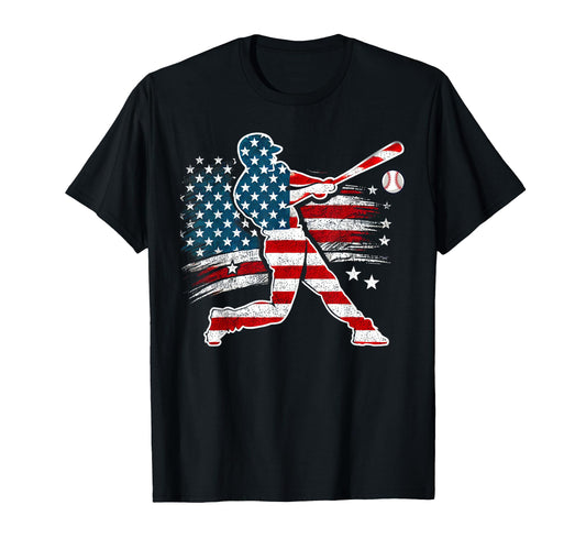 American Baseball Batter United States T-Shirt - Fun Novelty Design Unisex - T-Shirt, Sweatshirt, Hoodie