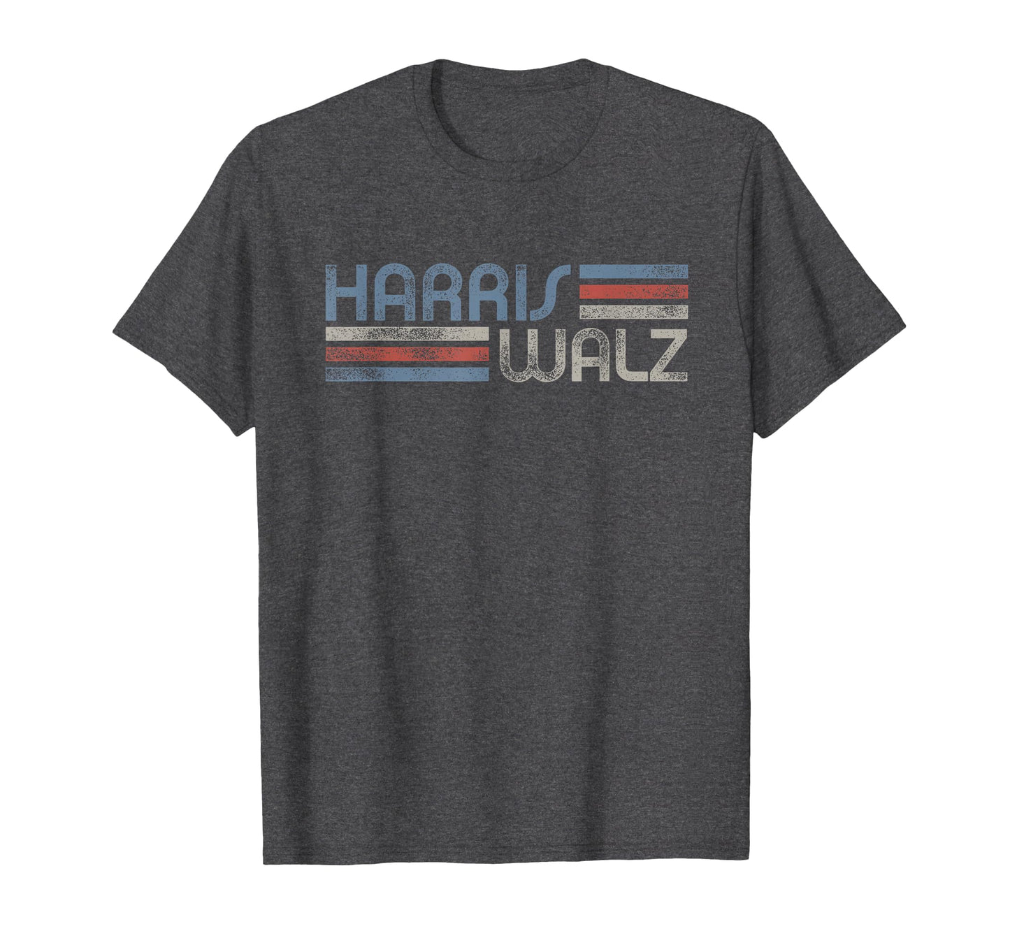Harris Walz 2024 Faded Stripes T-Shirt - Aesthetic Graphic Men Women - T-Shirt, Sweatshirt, Hoodie