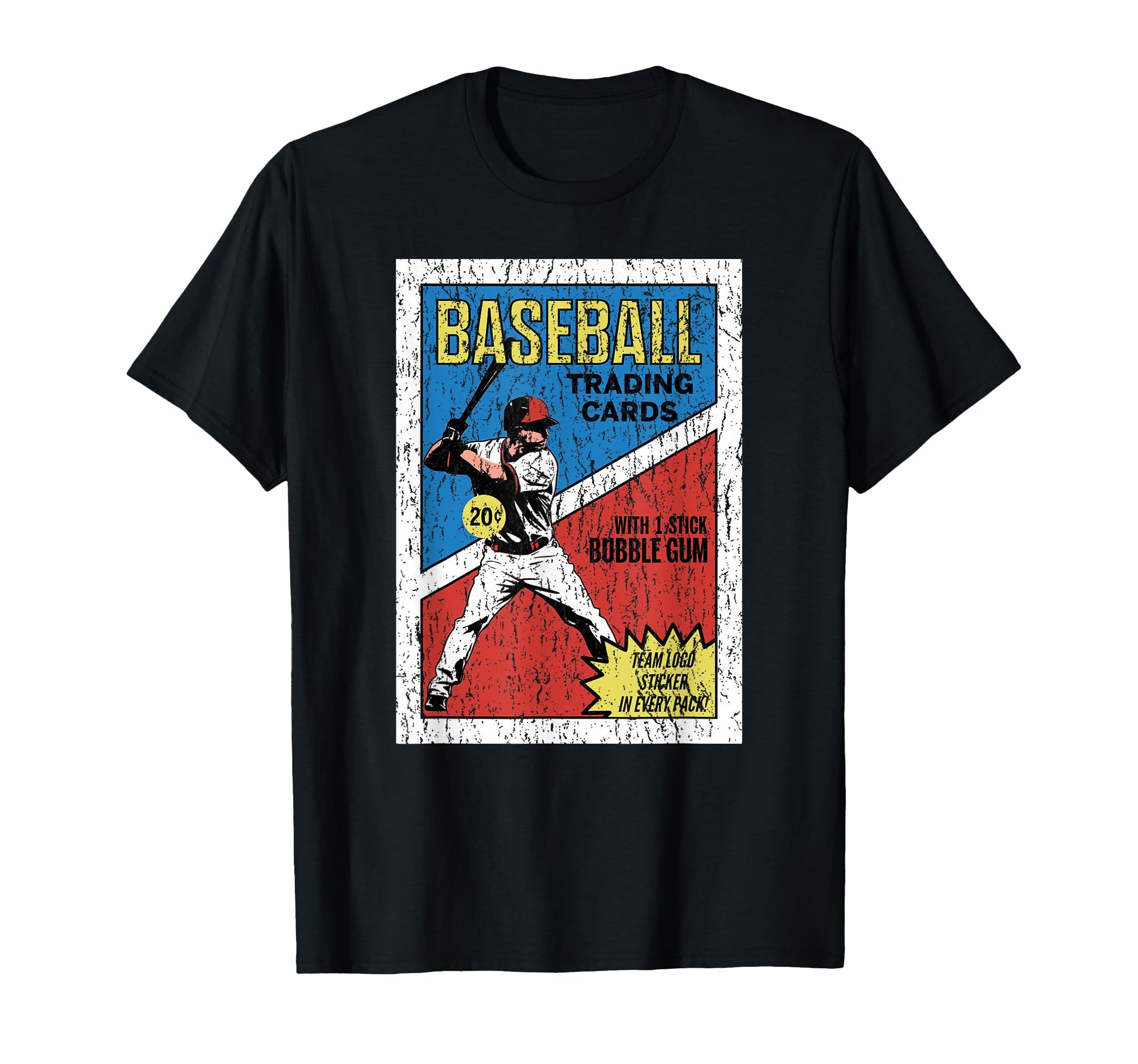 Baseball Card Wrapper Distressed T-Shirt - Unique Graphic Unisex - T-Shirt, Sweatshirt, Hoodie