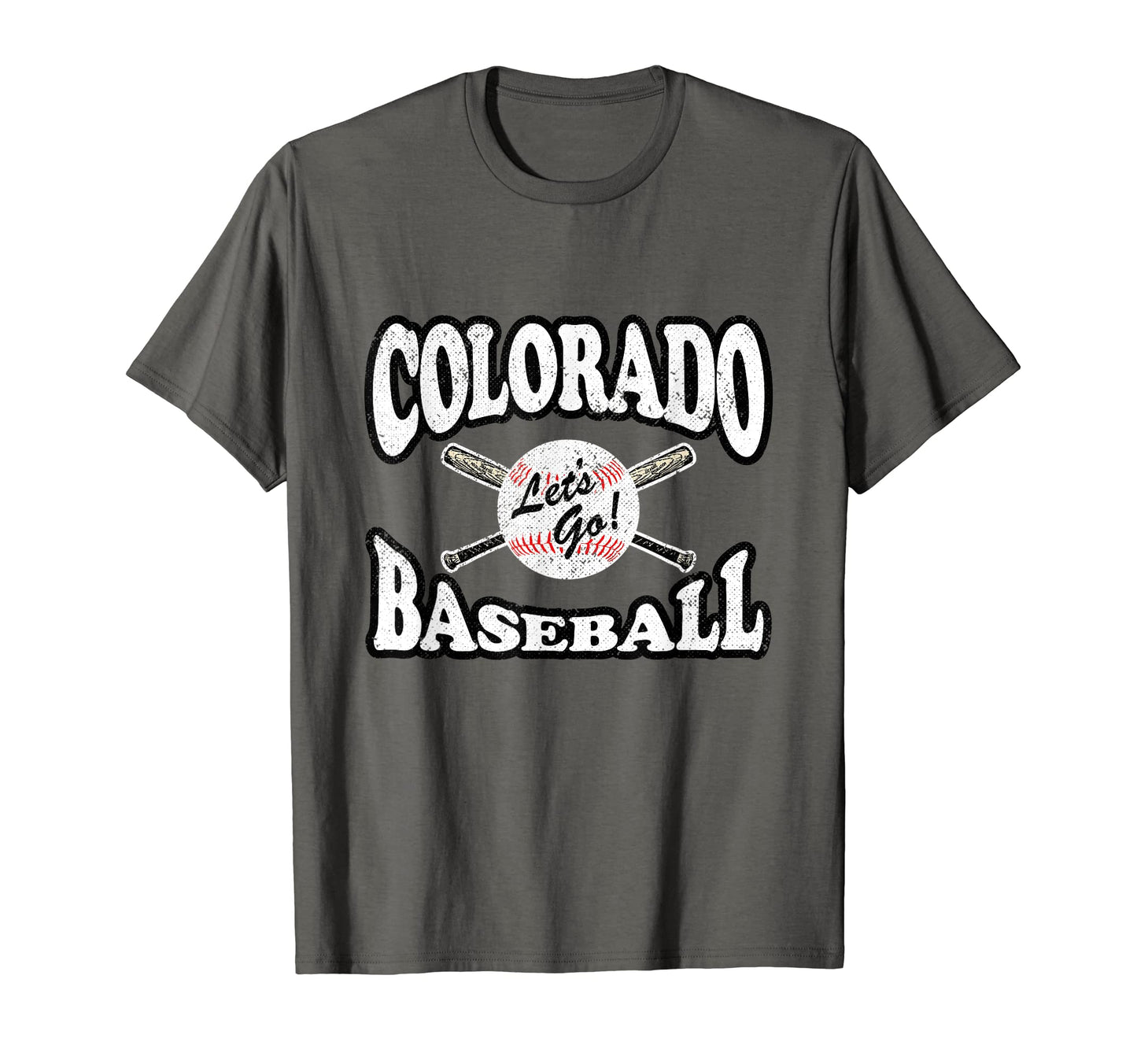 Colorado Baseball Distressed T-Shirt - Graphic Print Unisex - T-Shirt, Sweatshirt, Hoodie