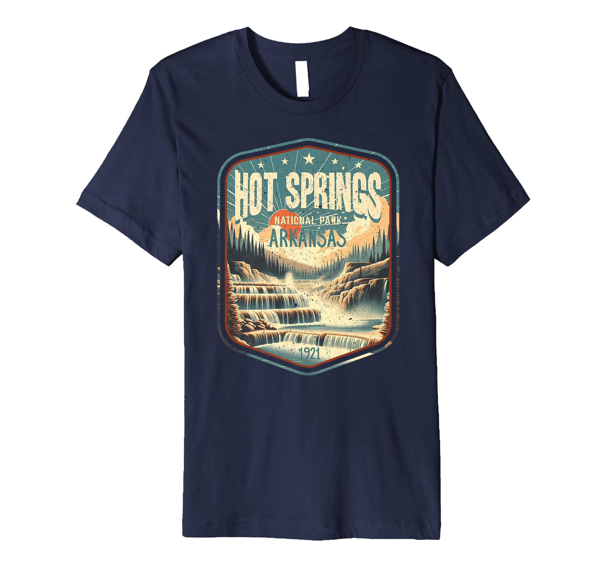 Hot Springs National Park Hexagonal T-Shirt - Streetwear Style Unisex - T-Shirt, Sweatshirt, Hoodie