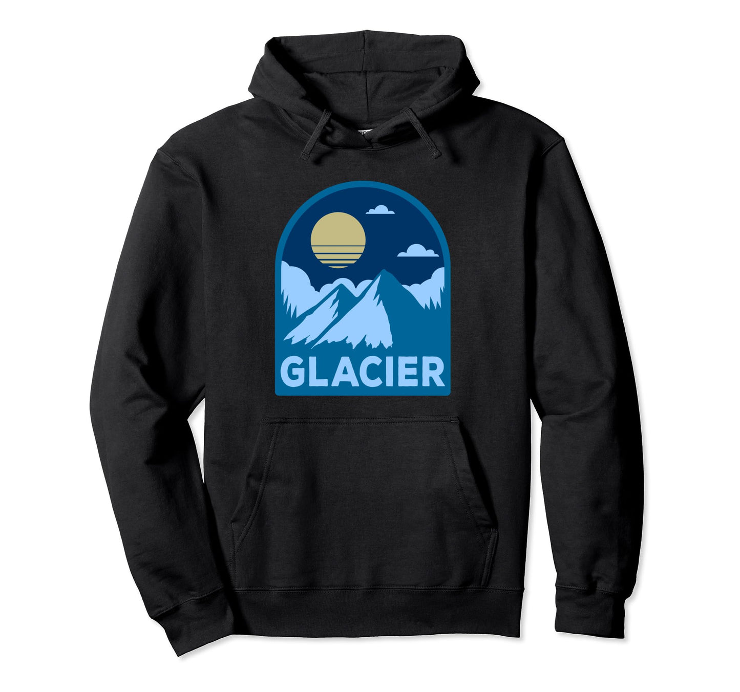 Glacier National Park Hoodie - Minimalist Print Men Women - T-Shirt, Sweatshirt, Hoodie