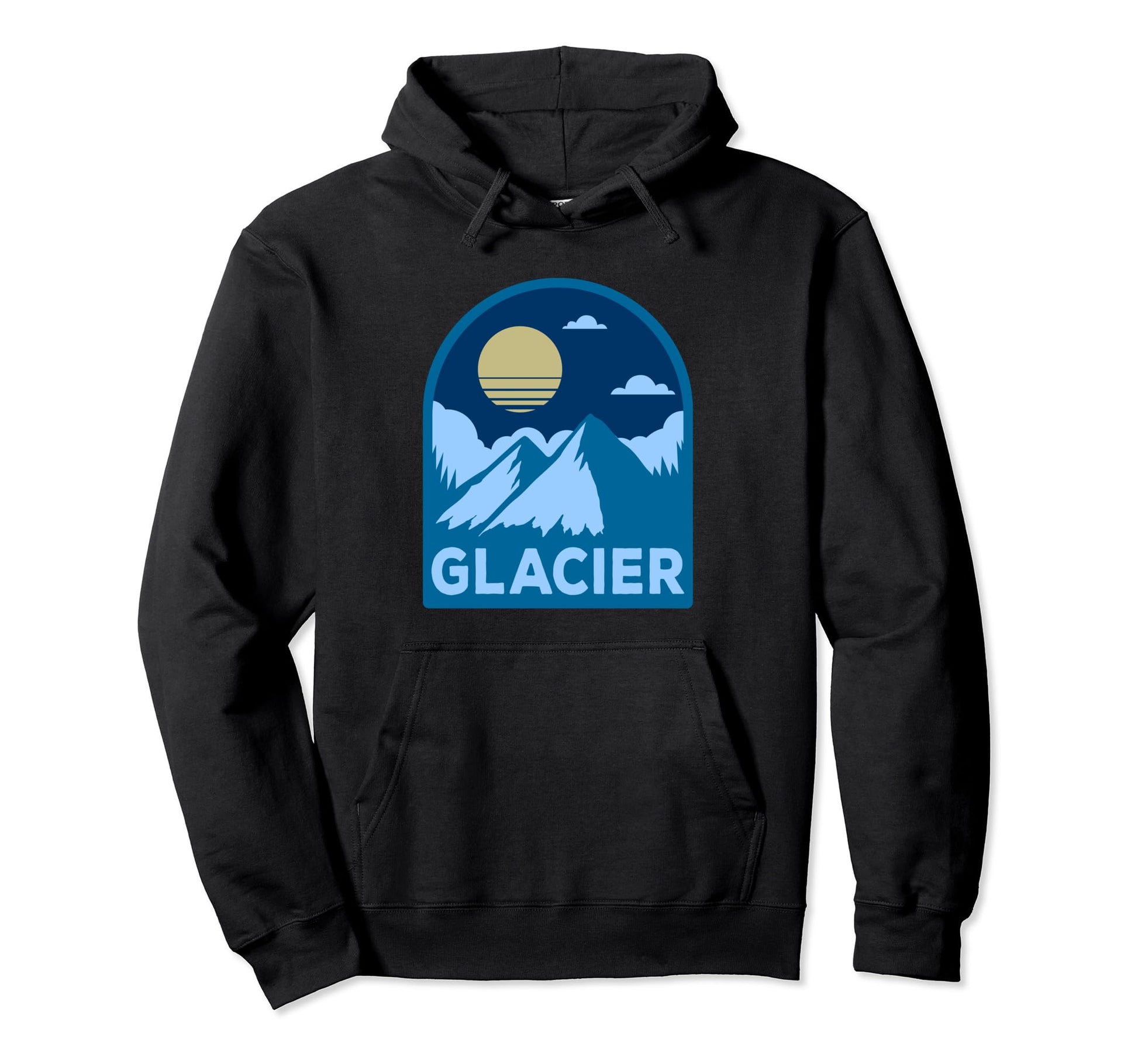 Glacier National Park Hoodie - Minimalist Print Men Women - T-Shirt, Sweatshirt, Hoodie
