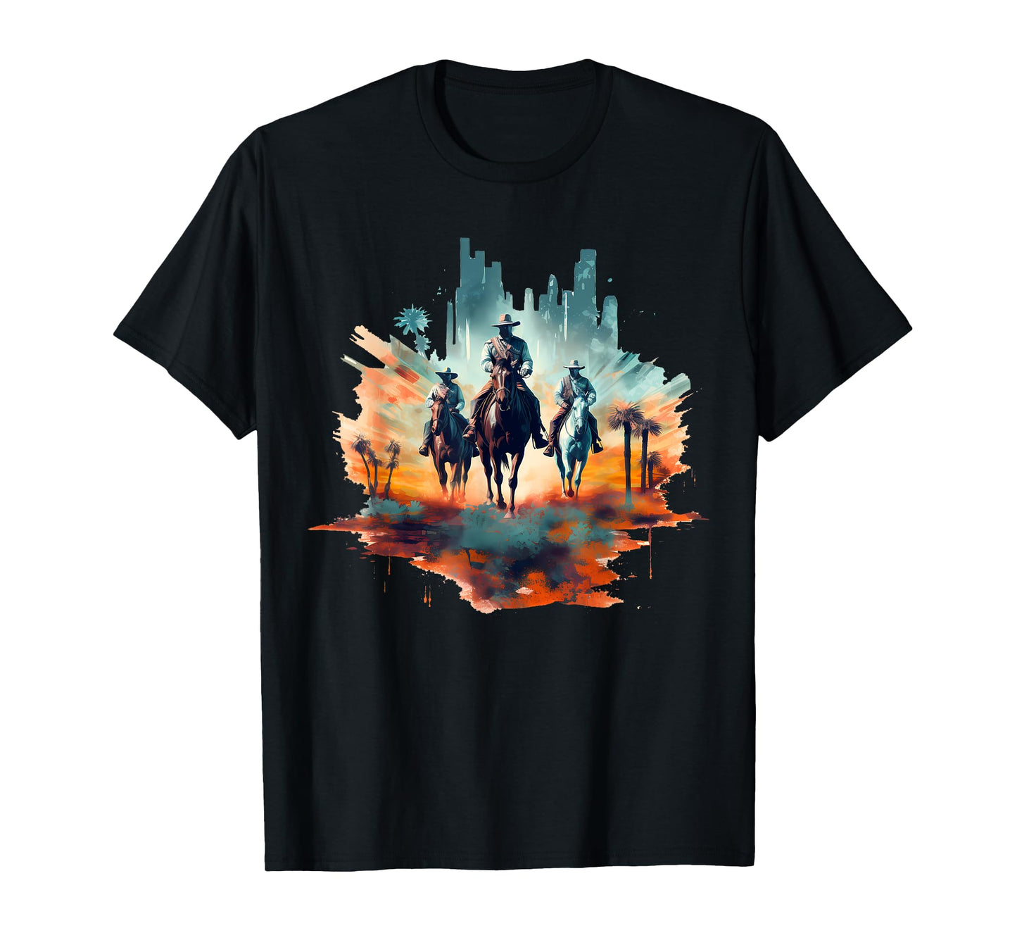 Country Western Cowboy Outlaw Horse T-Shirt - Streetwear Style Unisex - T-Shirt, Sweatshirt, Hoodie