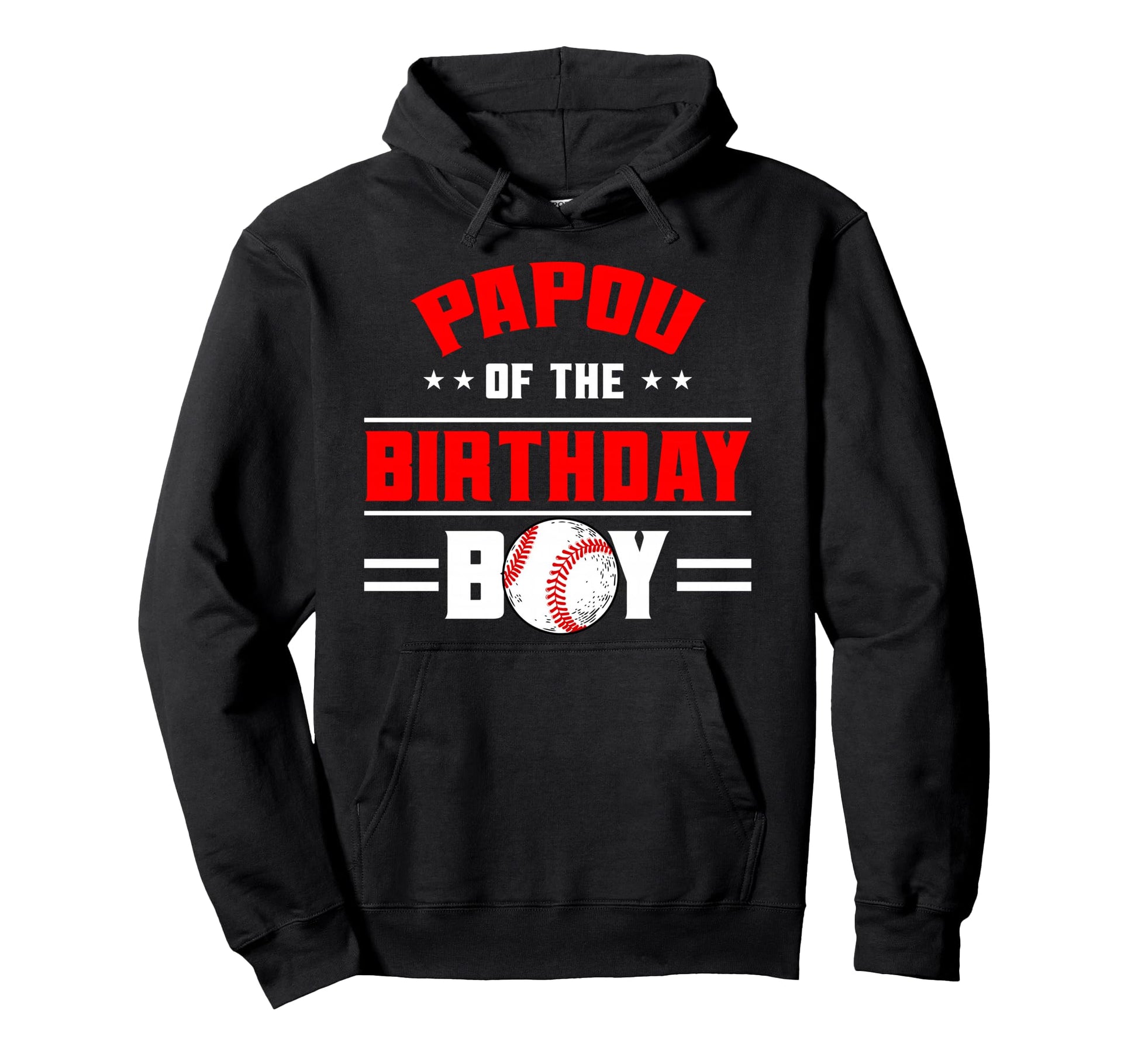 Papou Birthday Baseball Theme Family Hoodie - Custom Art Print Men Women - T-Shirt, Sweatshirt, Hoodie