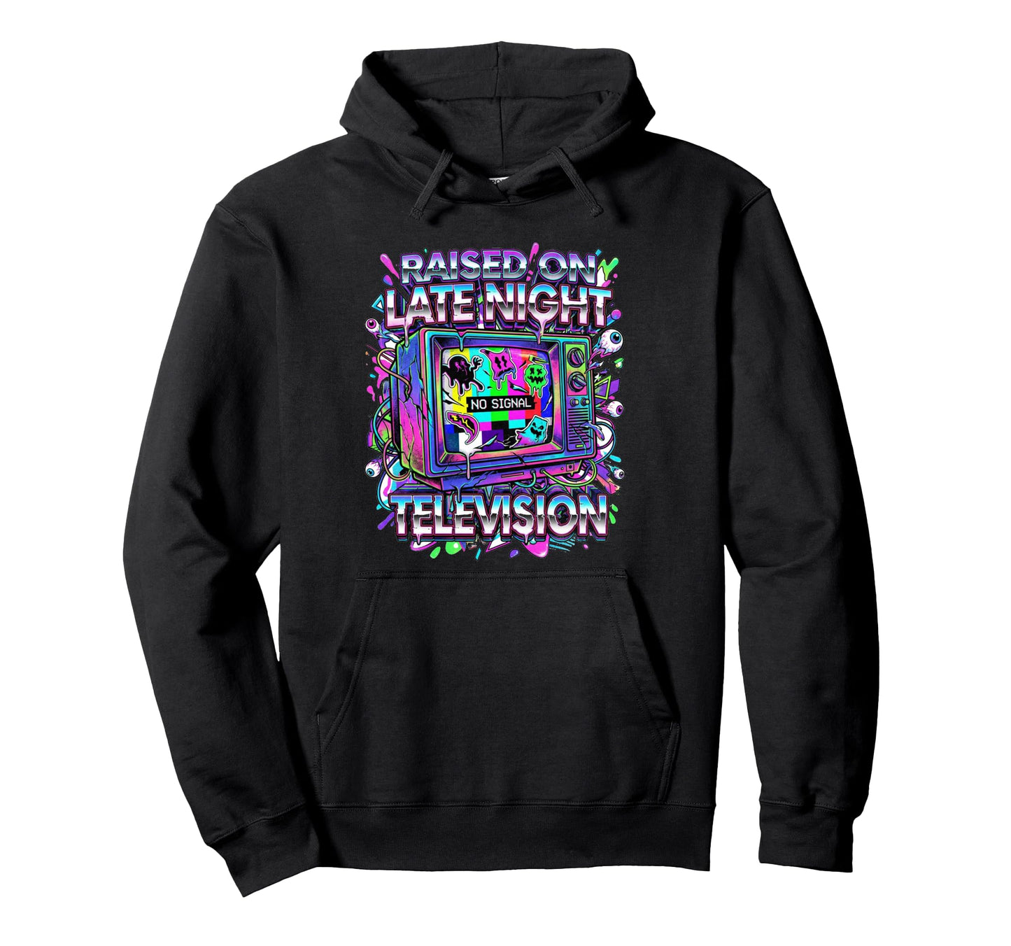 1980S Nostalgia Late Night Television Hoodie - Custom Art Print Men Women - T-Shirt, Sweatshirt, Hoodie