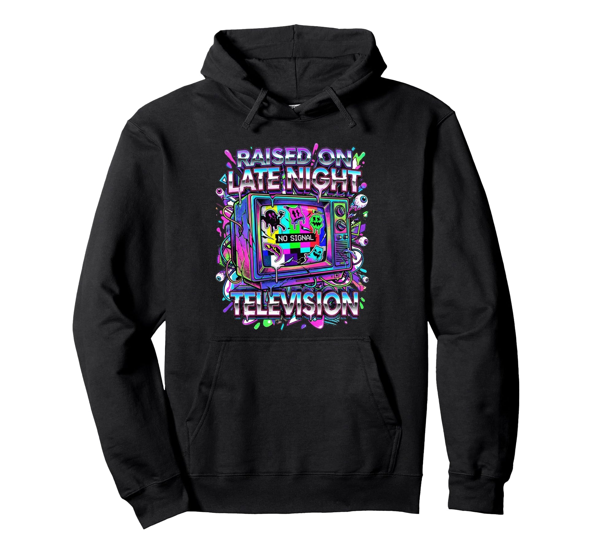 1980S Nostalgia Late Night Television Hoodie - Custom Art Print Men Women - T-Shirt, Sweatshirt, Hoodie