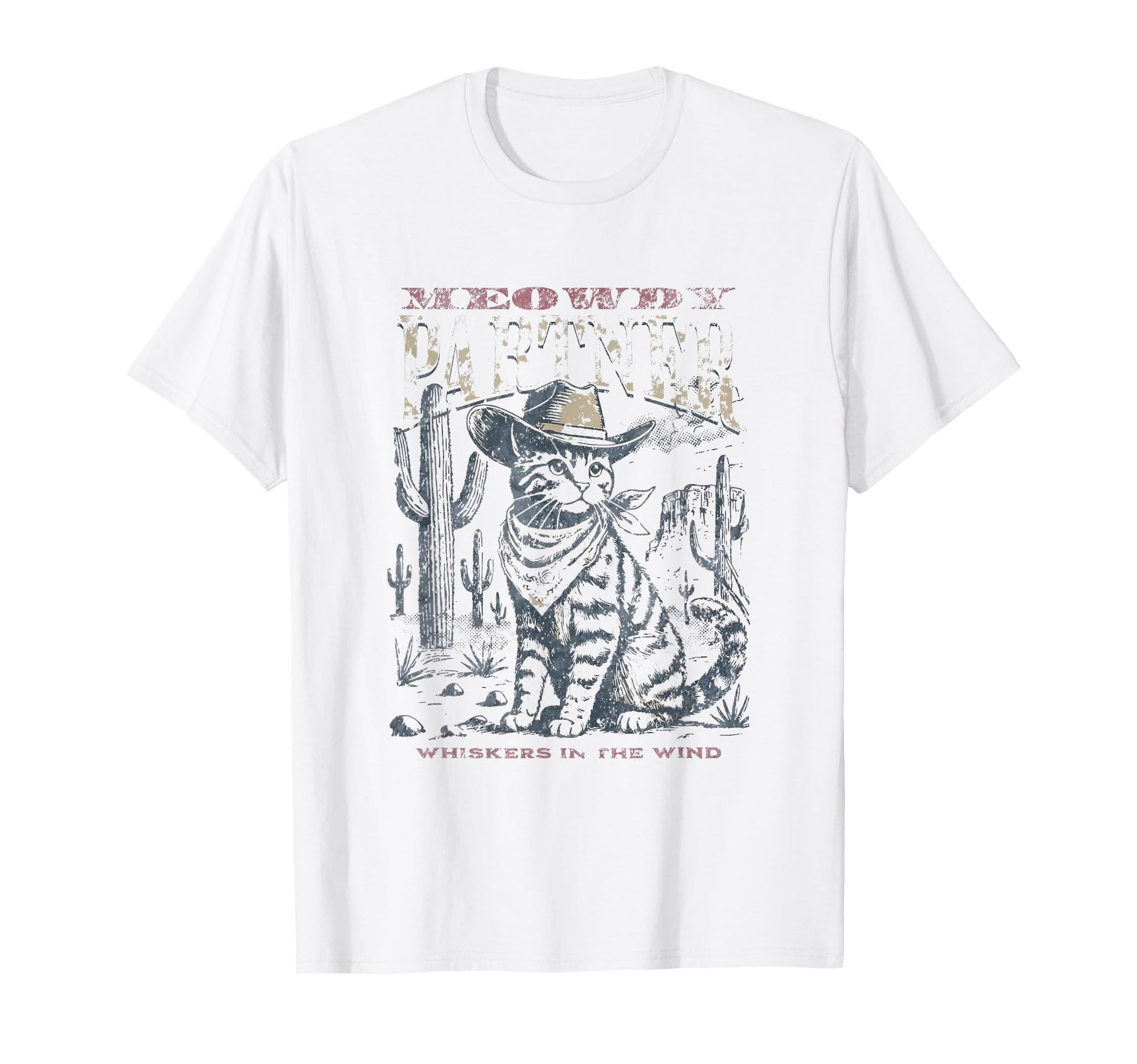 Meowdy Partner Desert Western Kitten T-Shirt - Trendy Graphic Men Women - T-Shirt, Sweatshirt, Hoodie