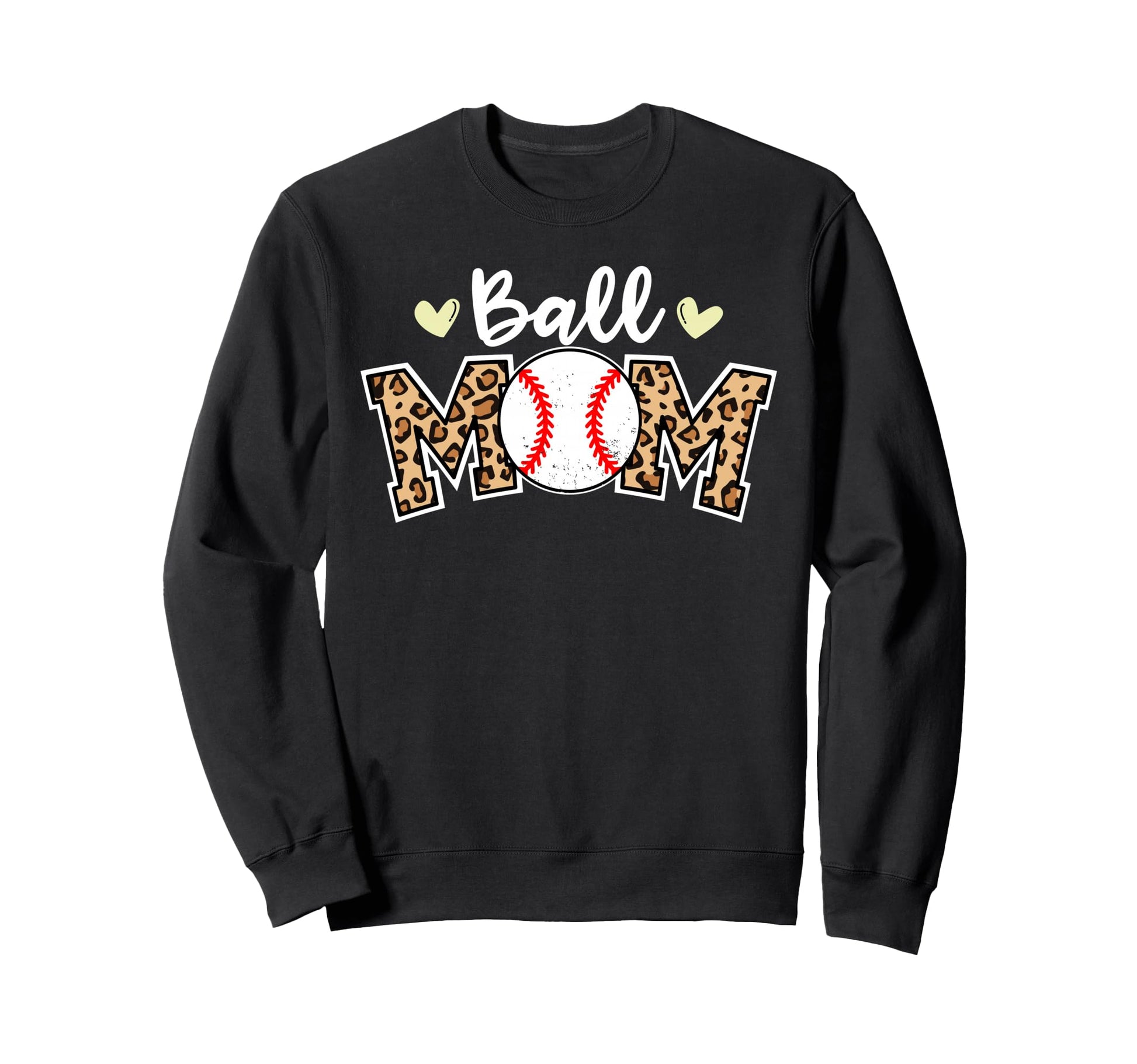 Ball Mom Leopard Funny Sweatshirt - Casual Everyday Wear Men Women - T-Shirt, Sweatshirt, Hoodie