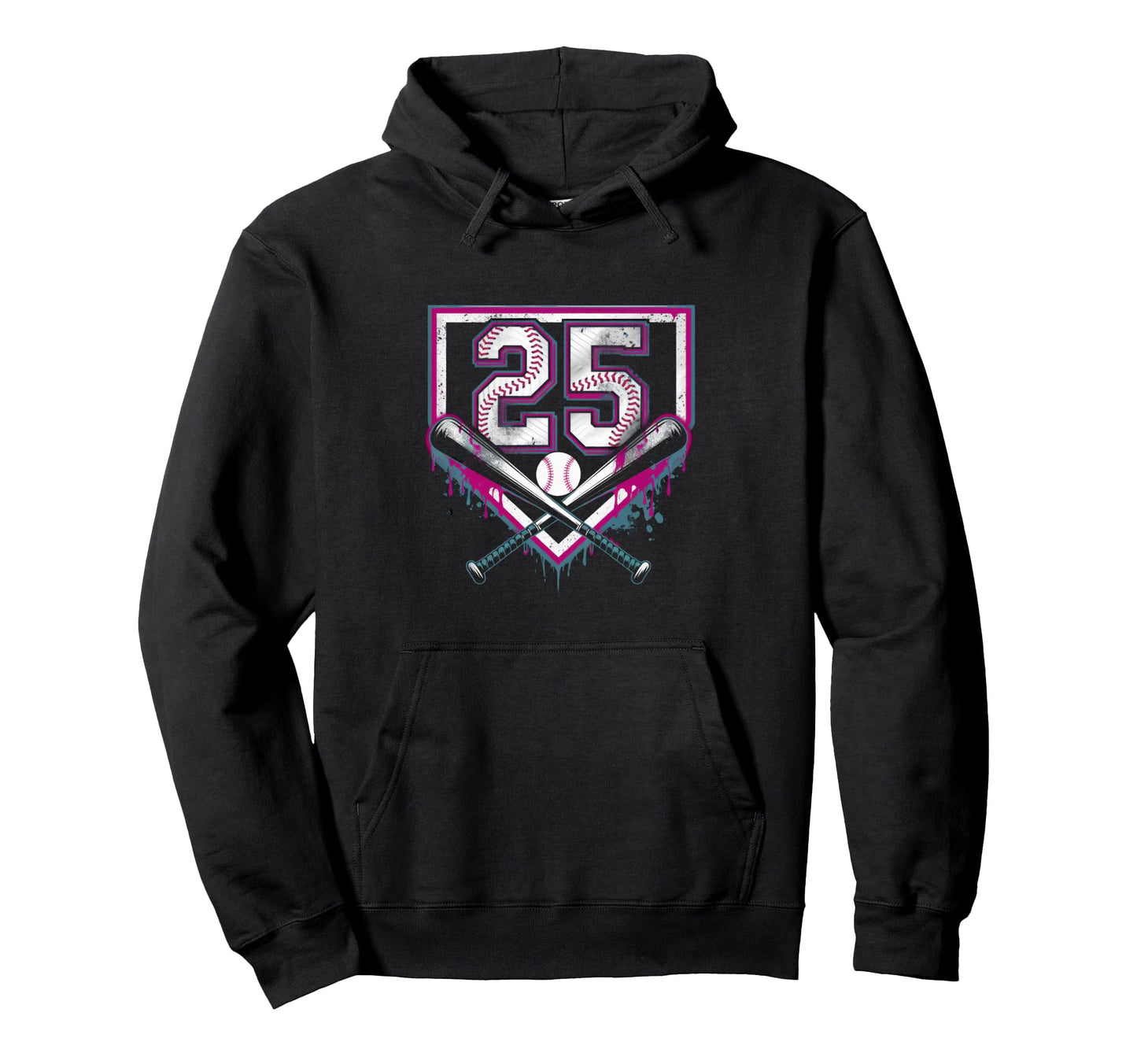 25Th Birthday Baseball Home Ice Cream Hoodie - Unique Graphic Unisex - T-Shirt, Sweatshirt, Hoodie