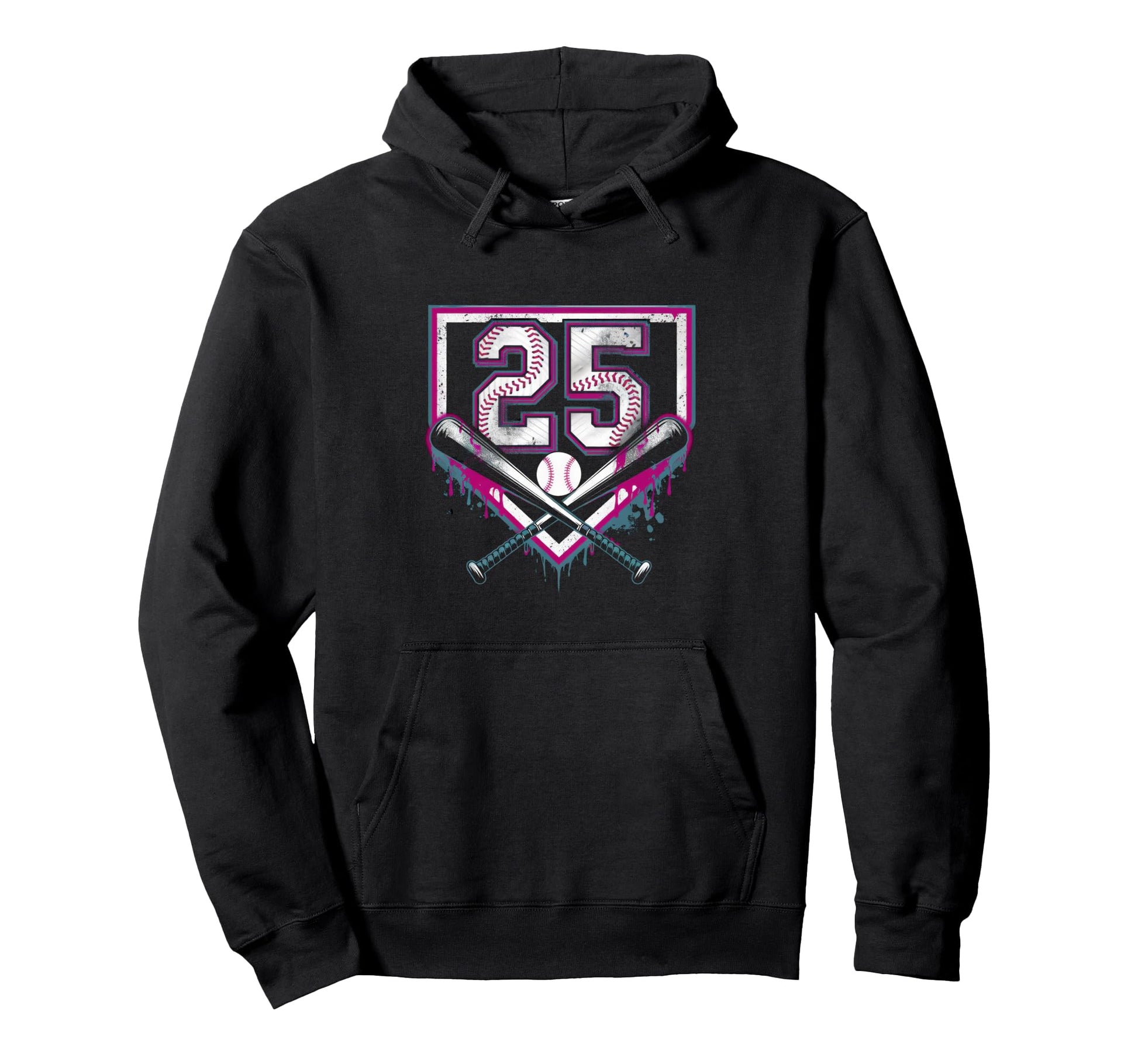 25Th Birthday Baseball Home Ice Cream Hoodie - Unique Graphic Unisex - T-Shirt, Sweatshirt, Hoodie