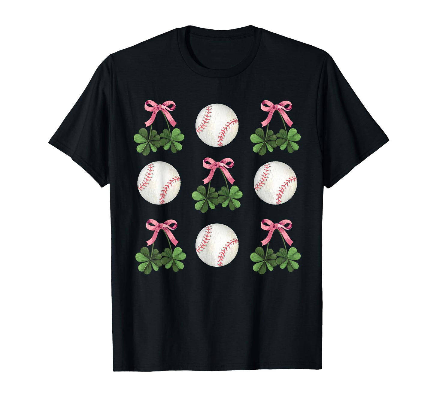 Coquette Baseball And Shamrock St T-Shirt - Casual Everyday Wear Men Women - T-Shirt, Sweatshirt, Hoodie
