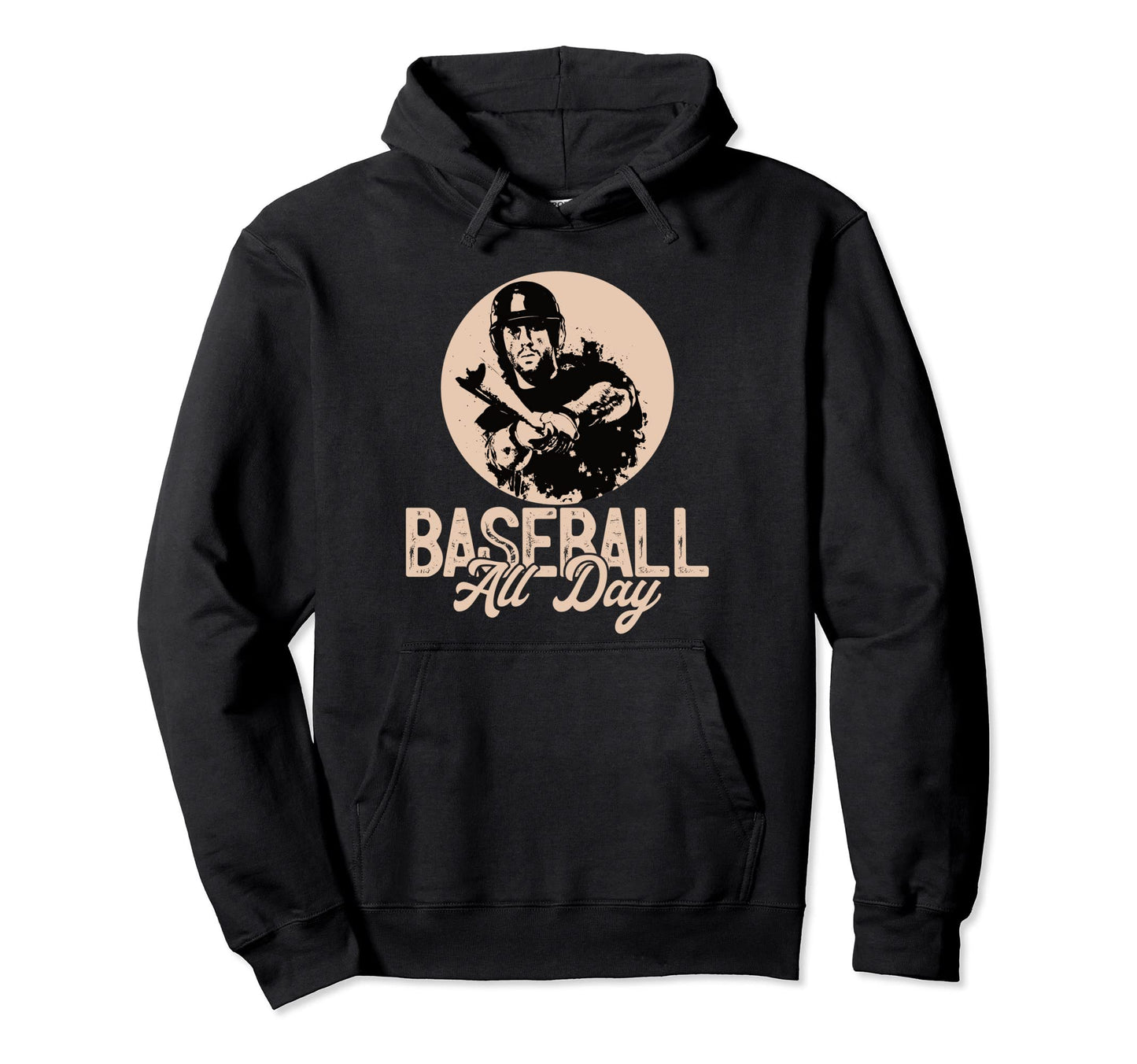 Baseball All Day Modern Athletics Hoodie - Minimalist Print for Adults - T-Shirt, Sweatshirt, Hoodie