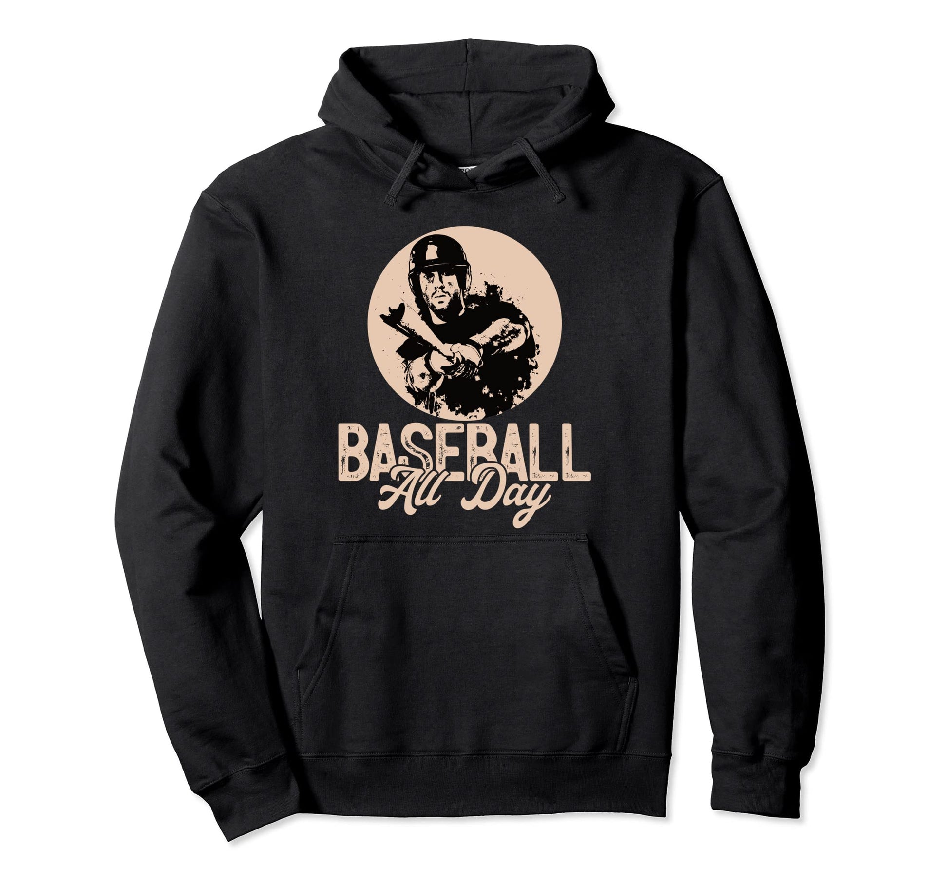 Baseball All Day Modern Athletics Hoodie - Minimalist Print for Adults - T-Shirt, Sweatshirt, Hoodie
