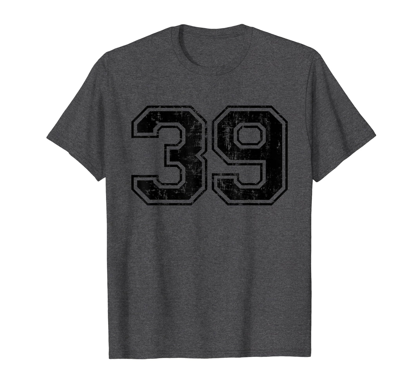 Number 39 Varsity Distressed Sport Team T-Shirt - Aesthetic Graphic Unisex - T-Shirt, Sweatshirt, Hoodie