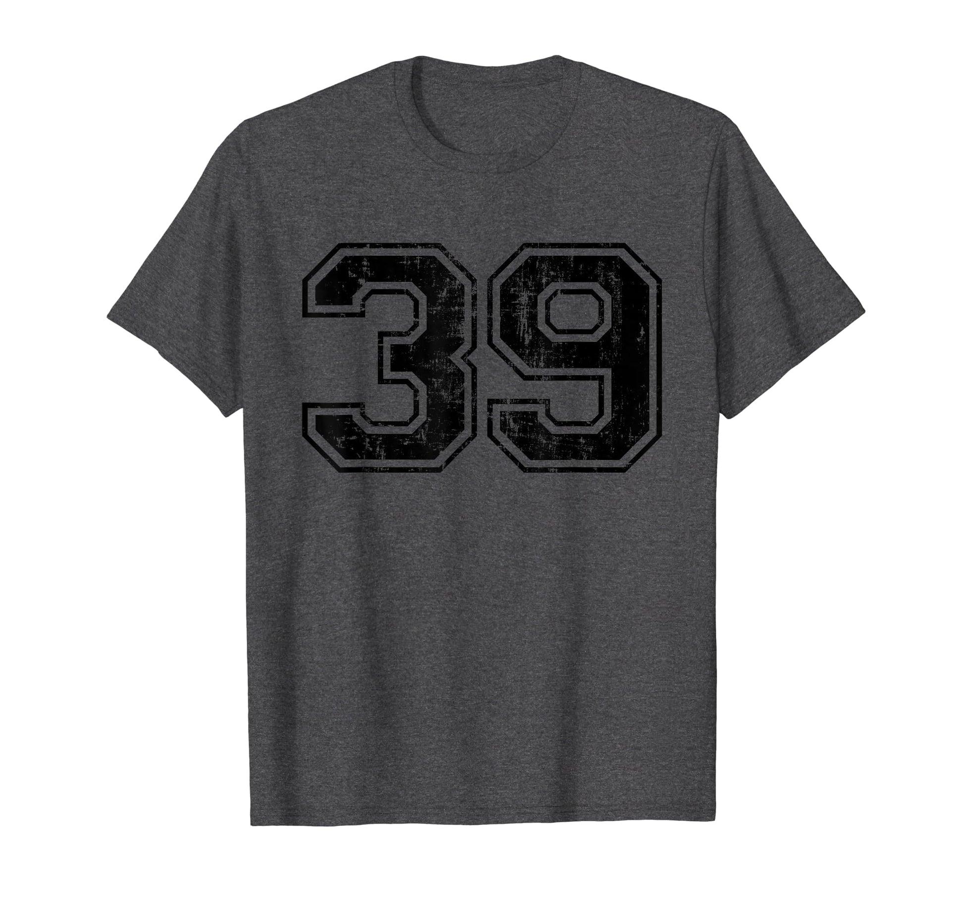 Number 39 Varsity Distressed Sport Team T-Shirt - Aesthetic Graphic Unisex - T-Shirt, Sweatshirt, Hoodie