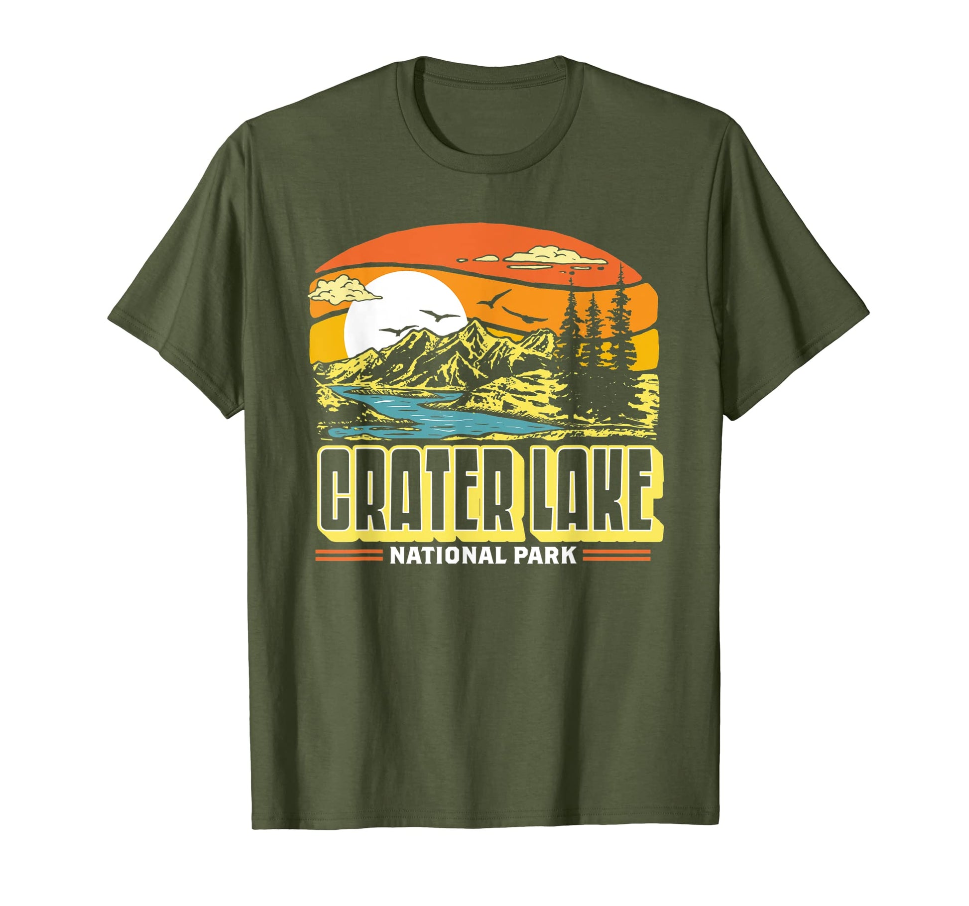 Crater Lake National Park 80S T-Shirt - Aesthetic Graphic Men Women - T-Shirt, Sweatshirt, Hoodie