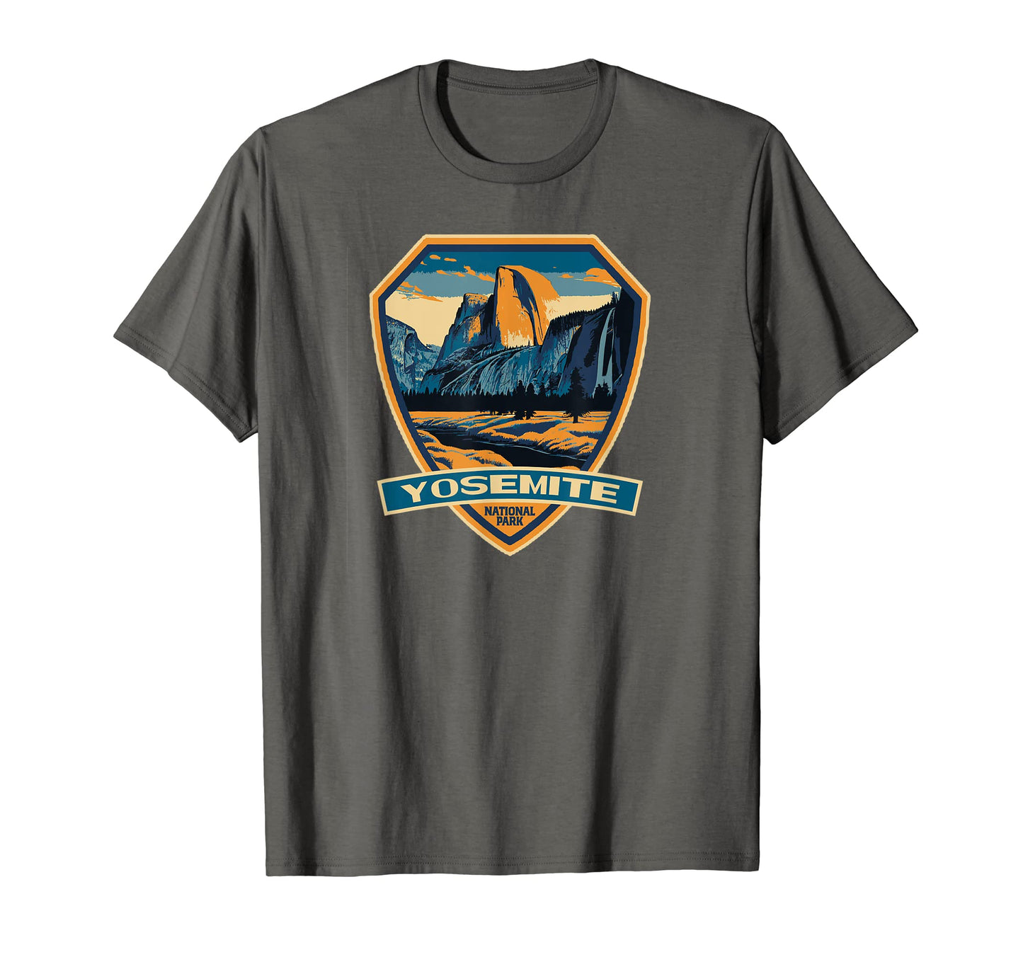 Yosemite National Park Wpa Badge T-Shirt - Custom Art Print for Adults - T-Shirt, Sweatshirt, Hoodie