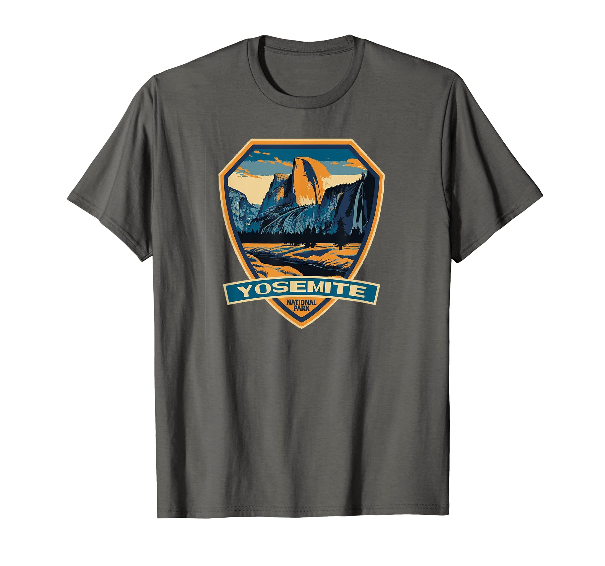 Yosemite National Park Wpa Badge T-Shirt - Custom Art Print for Adults - T-Shirt, Sweatshirt, Hoodie