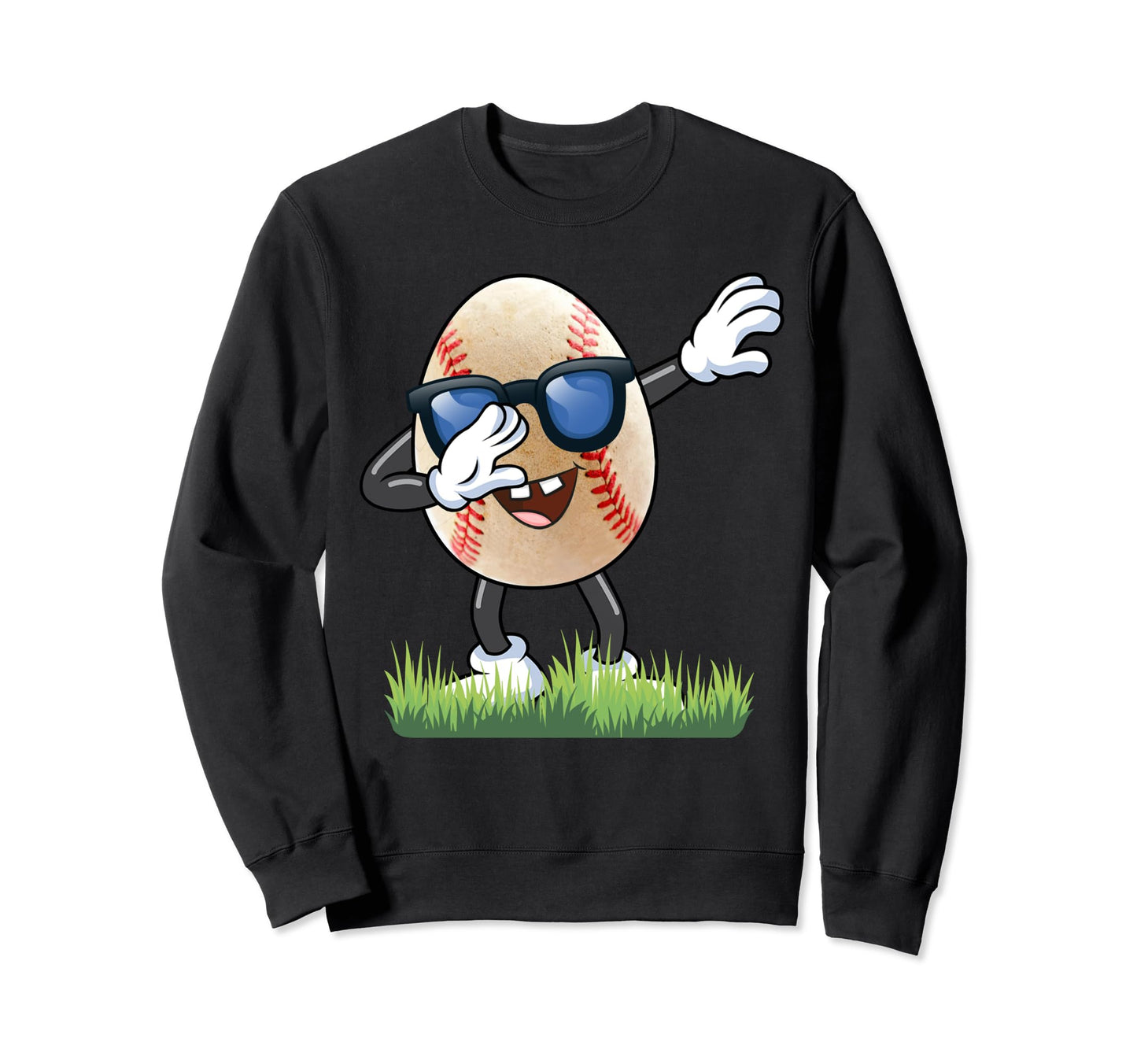 Dabbing Baseball Egg Dab Easter Eggs Sweatshirt - Graphic Print Men Women - T-Shirt, Sweatshirt, Hoodie