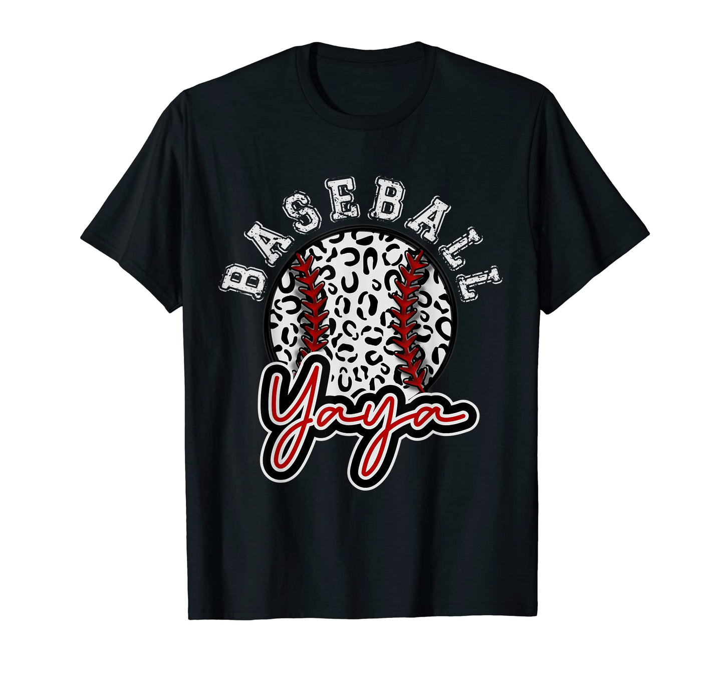 Leopard Cheetah Baseball Yaya Womens T-Shirt - Fun Novelty Design Unisex - T-Shirt, Sweatshirt, Hoodie