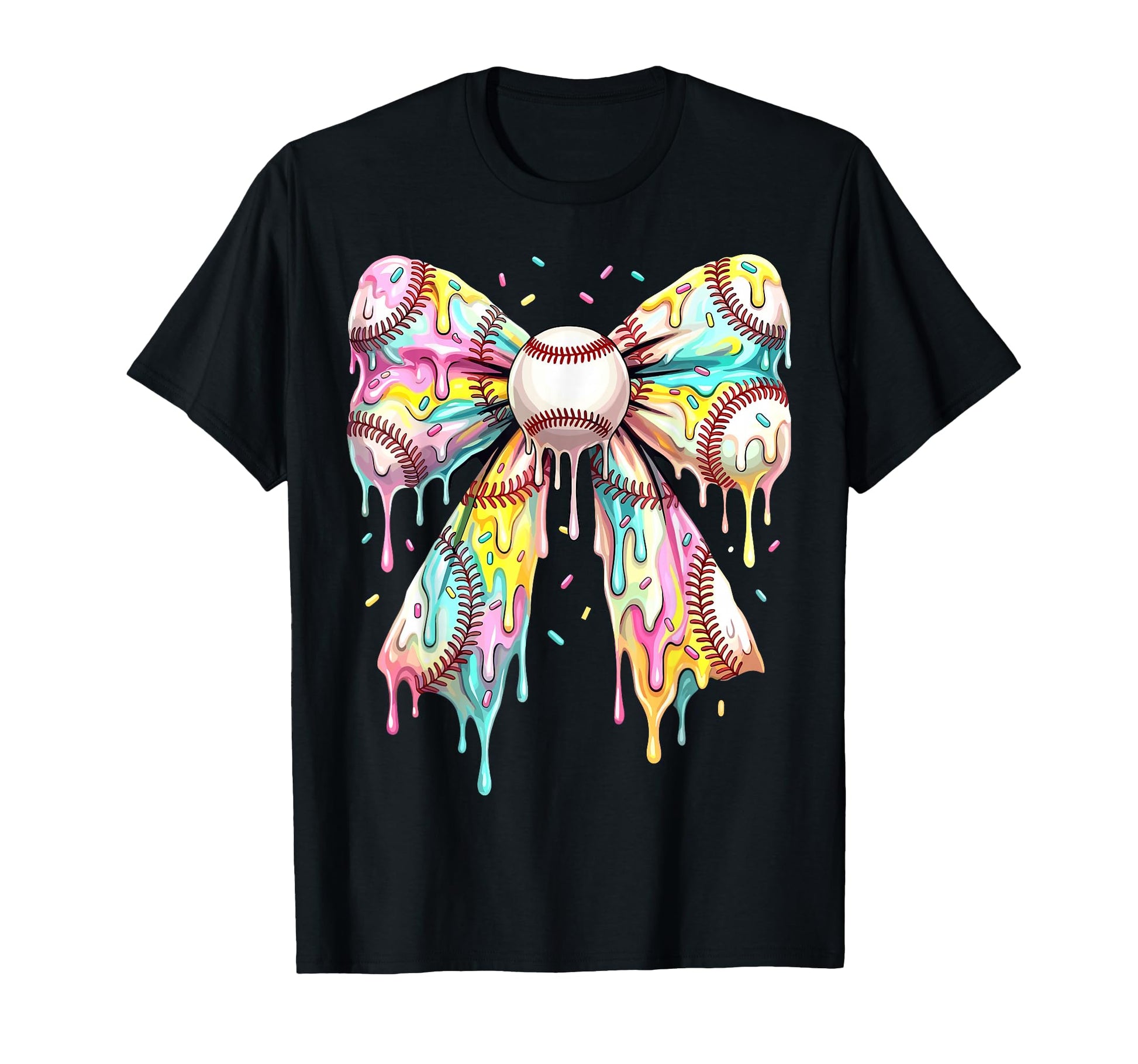 Baseball Player Coquette Bow Funny T-Shirt - Fun Novelty Design Men Women - T-Shirt, Sweatshirt, Hoodie
