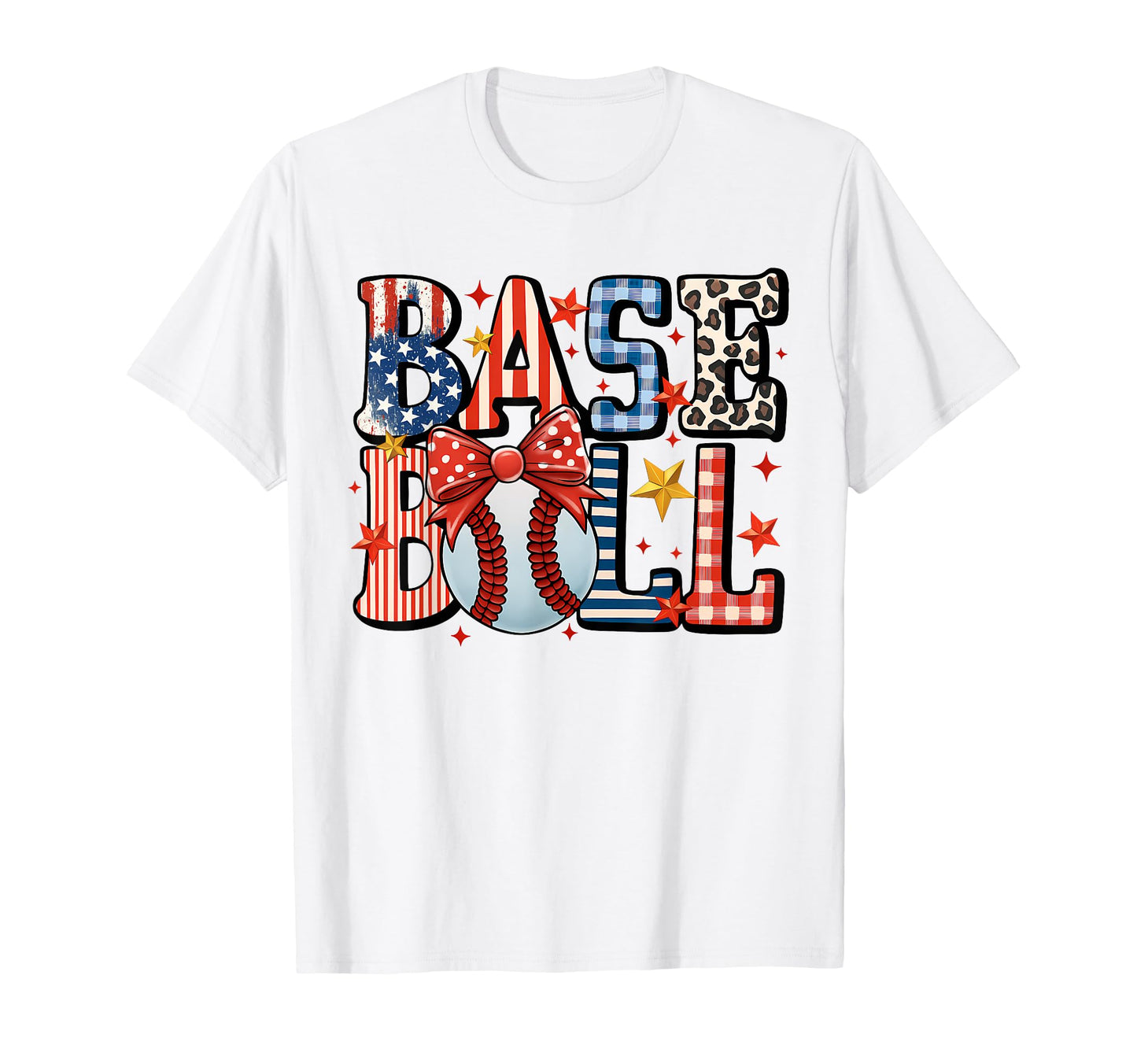 Usa American Flag Coquette Bow Baseball T-Shirt - Minimalist Print Unisex - T-Shirt, Sweatshirt, Hoodie