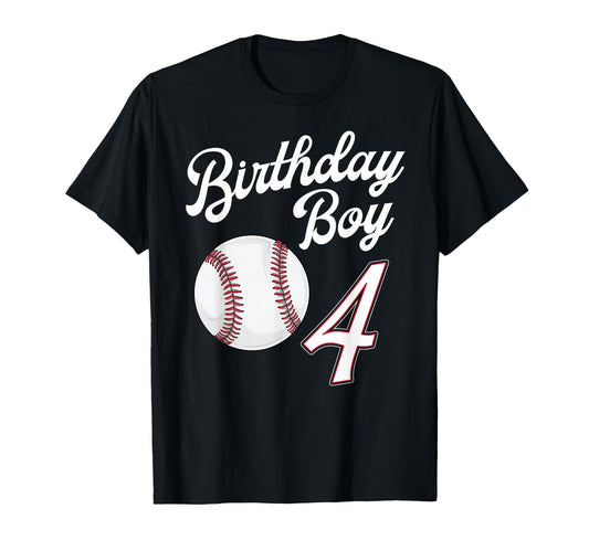 4 Years Old Baseball Themed 4Th T-Shirt - Aesthetic Graphic Men Women - T-Shirt, Sweatshirt, Hoodie