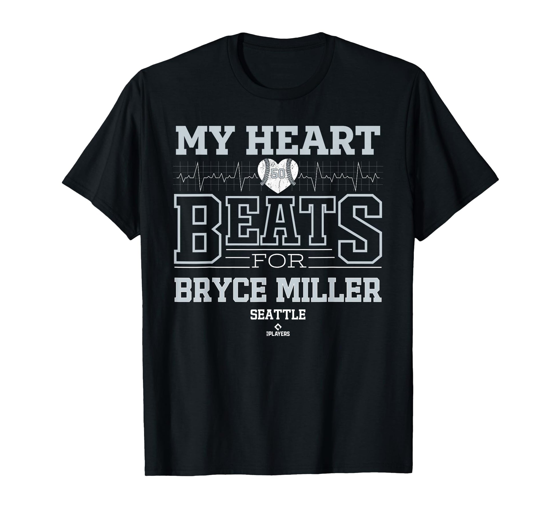 My Heart Beats Bryce Miller Seattle T-Shirt - Novelty Apparel for Adults - T-Shirt, Sweatshirt, Hoodie