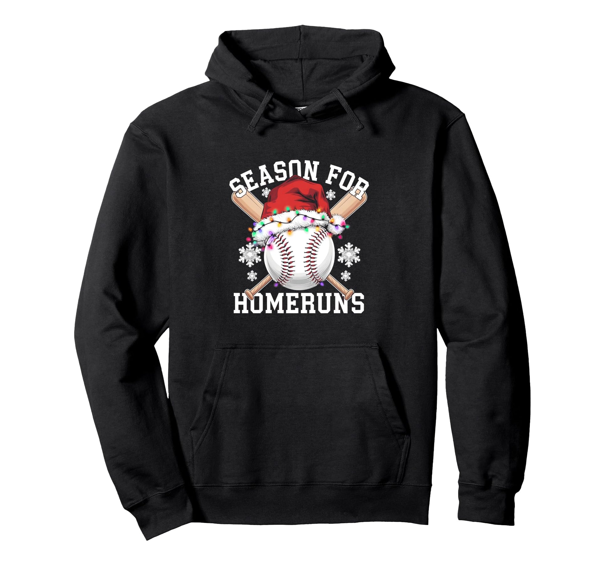 Season Homeruns Baseball Santa Ball Hoodie - Unique Graphic Unisex - T-Shirt, Sweatshirt, Hoodie