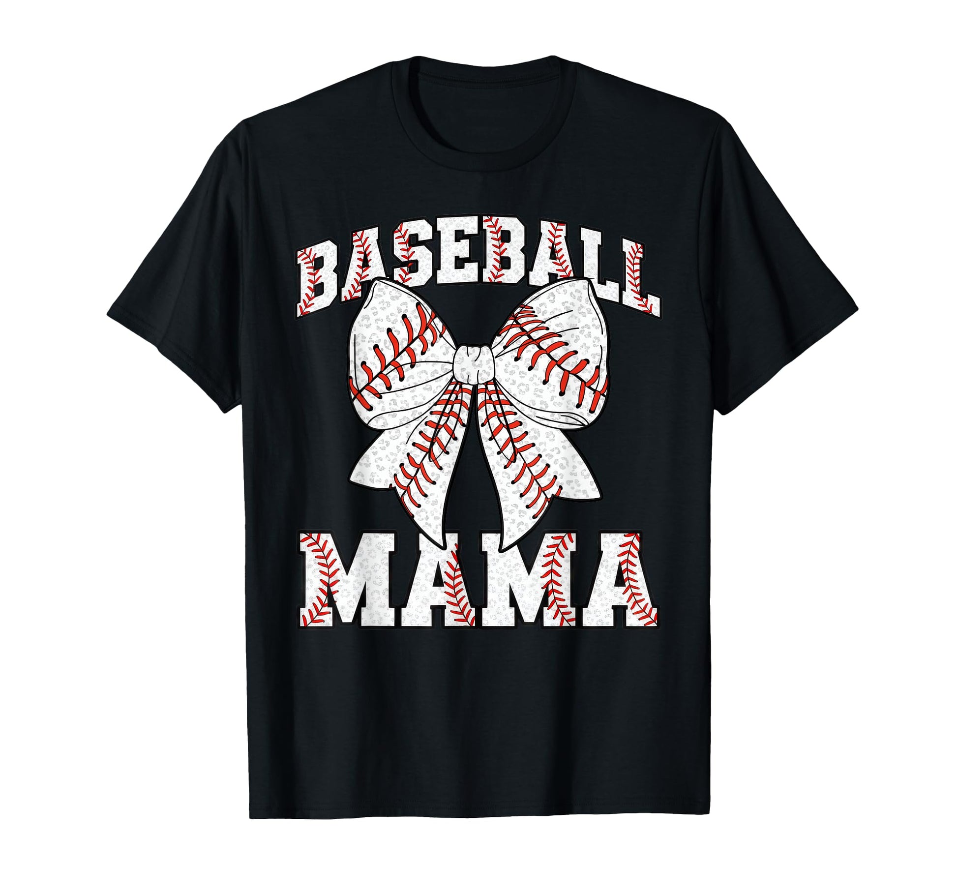 Baseball Mama Sports Mom Leopard Baseball T-Shirt - Unique Graphic Unisex - T-Shirt, Sweatshirt, Hoodie