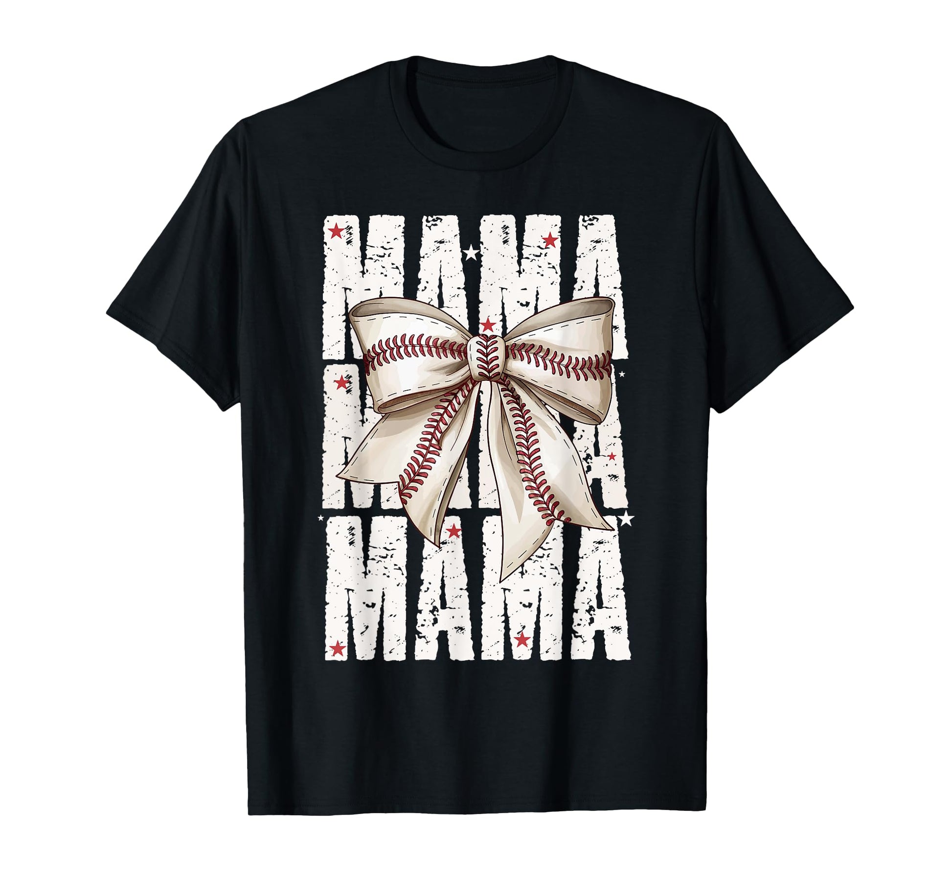 Coquette Bow Baseball Mama Mothers Day T-Shirt - Graphic Print Unisex - T-Shirt, Sweatshirt, Hoodie