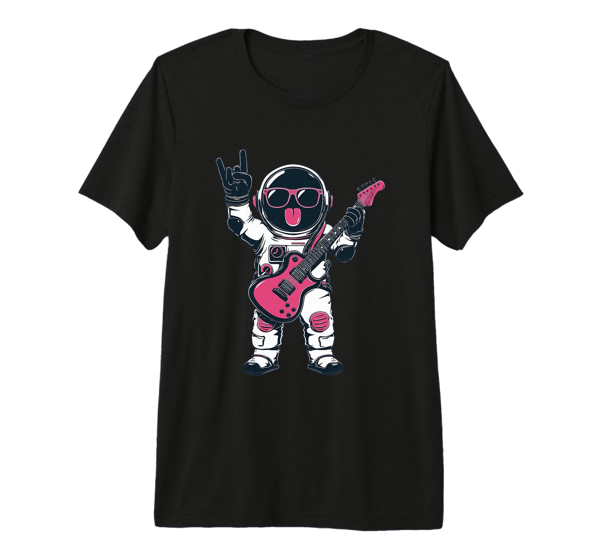 Funny Astronaut Guitar Player Rock T-Shirt - Custom Art Print for Adults - T-Shirt, Sweatshirt, Hoodie