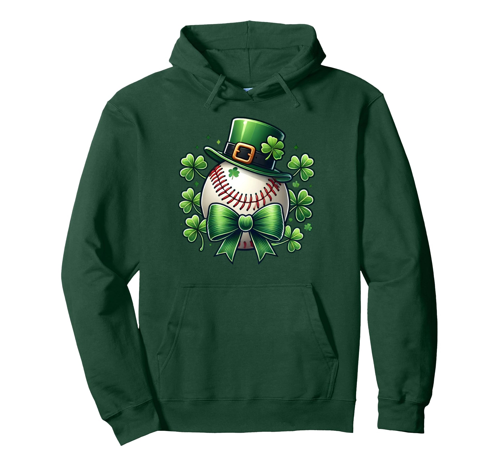 Baseball St Patricks Day Leprechaun Hoodie - Novelty Apparel Men Women - T-Shirt, Sweatshirt, Hoodie