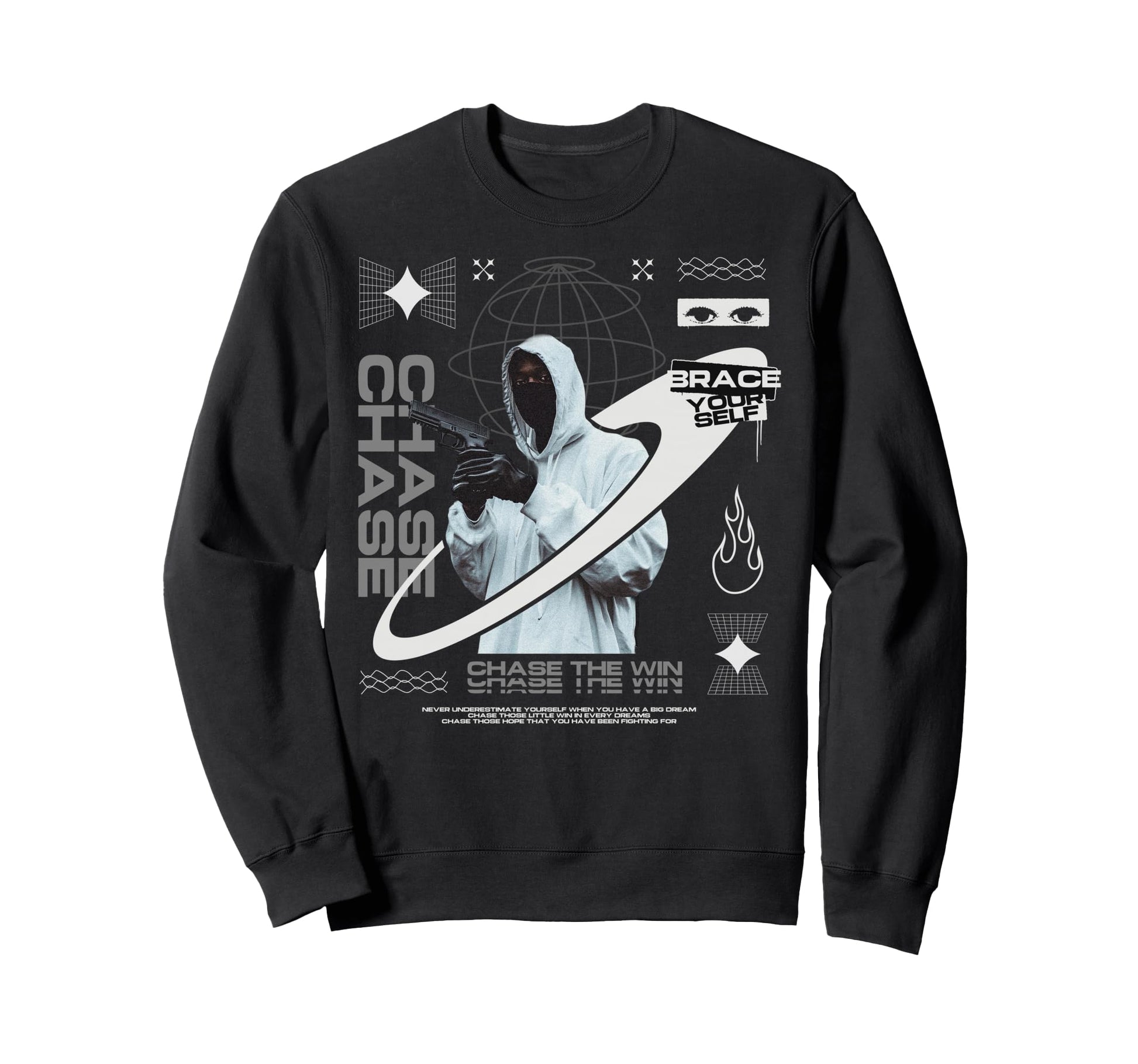 Y2K Chase Bold Urban Graffiti Aesthetic Sweatshirt - Trendy Graphic Unisex - T-Shirt, Sweatshirt, Hoodie