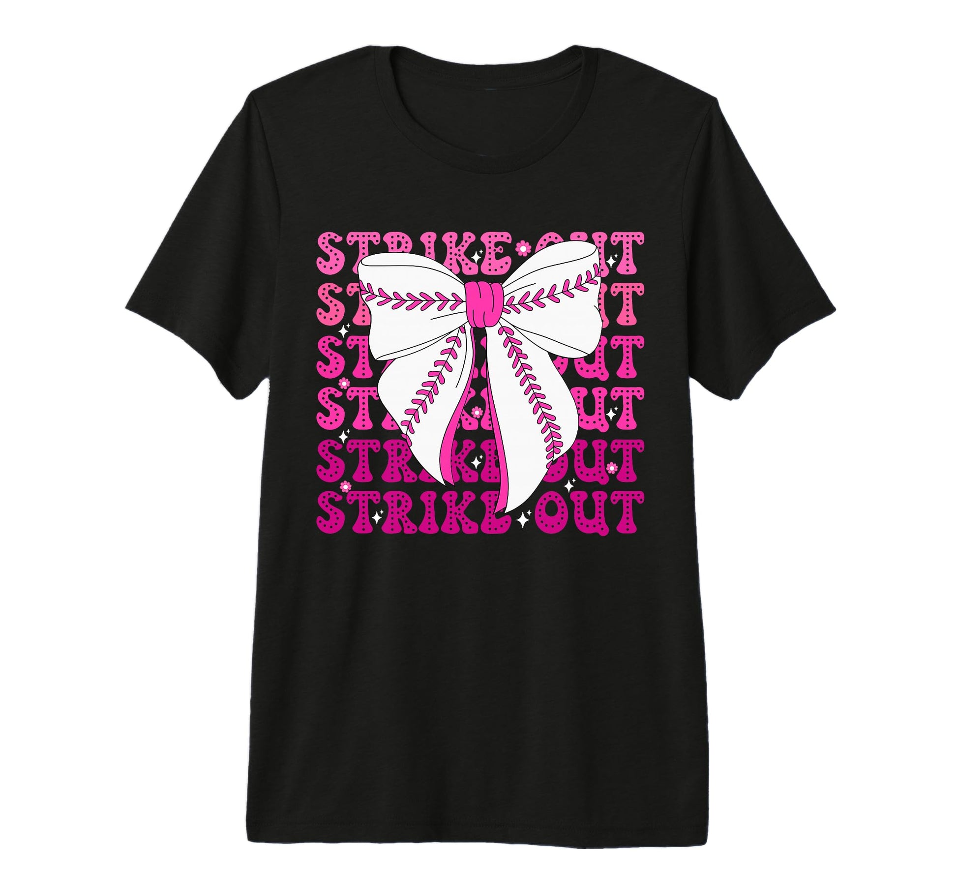 Strike Out Baseball Breast Cancer T-Shirt - Aesthetic Graphic for Adults - T-Shirt, Sweatshirt, Hoodie