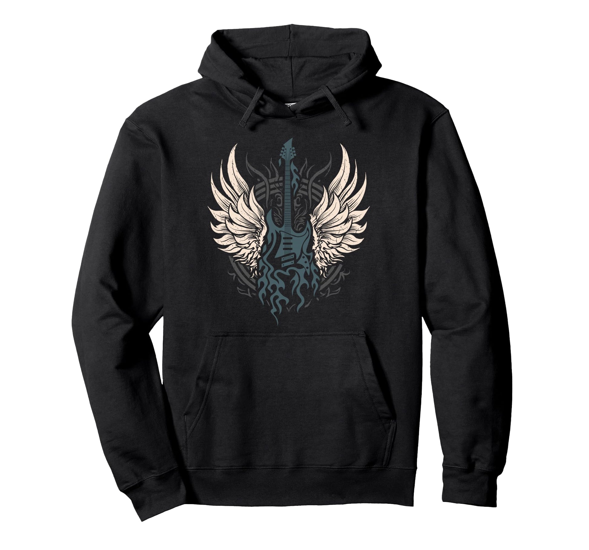 80S Rock Music Guitar Rock Roll Hoodie - Casual Everyday Wear Unisex - T-Shirt, Sweatshirt, Hoodie