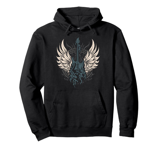 80S Rock Music Guitar Rock Roll Hoodie - Casual Everyday Wear Unisex - T-Shirt, Sweatshirt, Hoodie