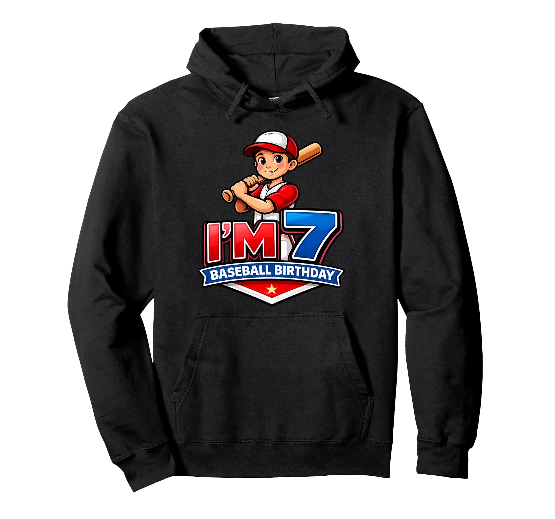Im 7 Birthday Baseball Party 7Th Bday Hoodie - Streetwear Style Men Women - T-Shirt, Sweatshirt, Hoodie