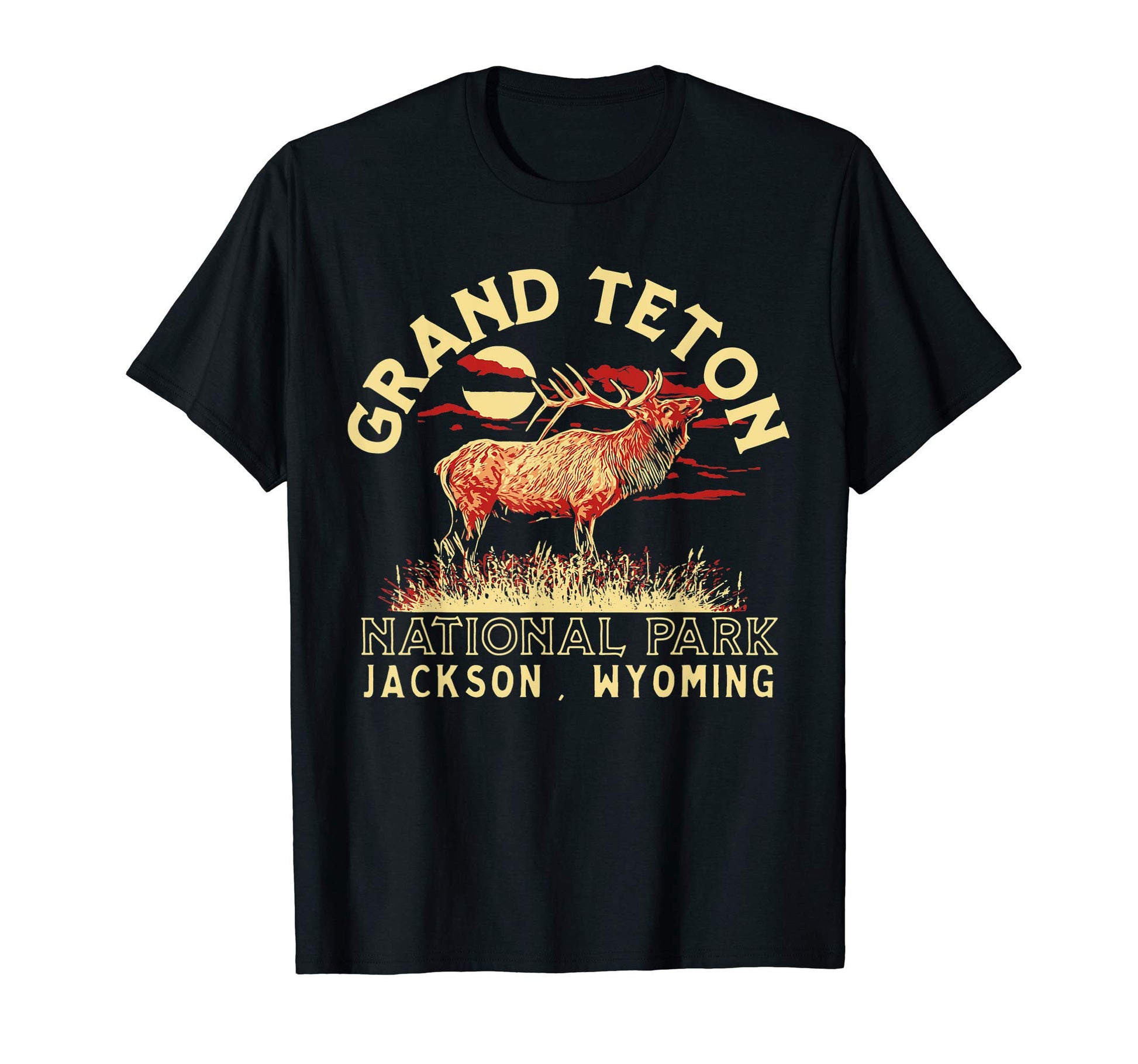 Elk Bugling Grand Teton National Park T-Shirt - Casual Everyday Wear Unisex - T-Shirt, Sweatshirt, Hoodie