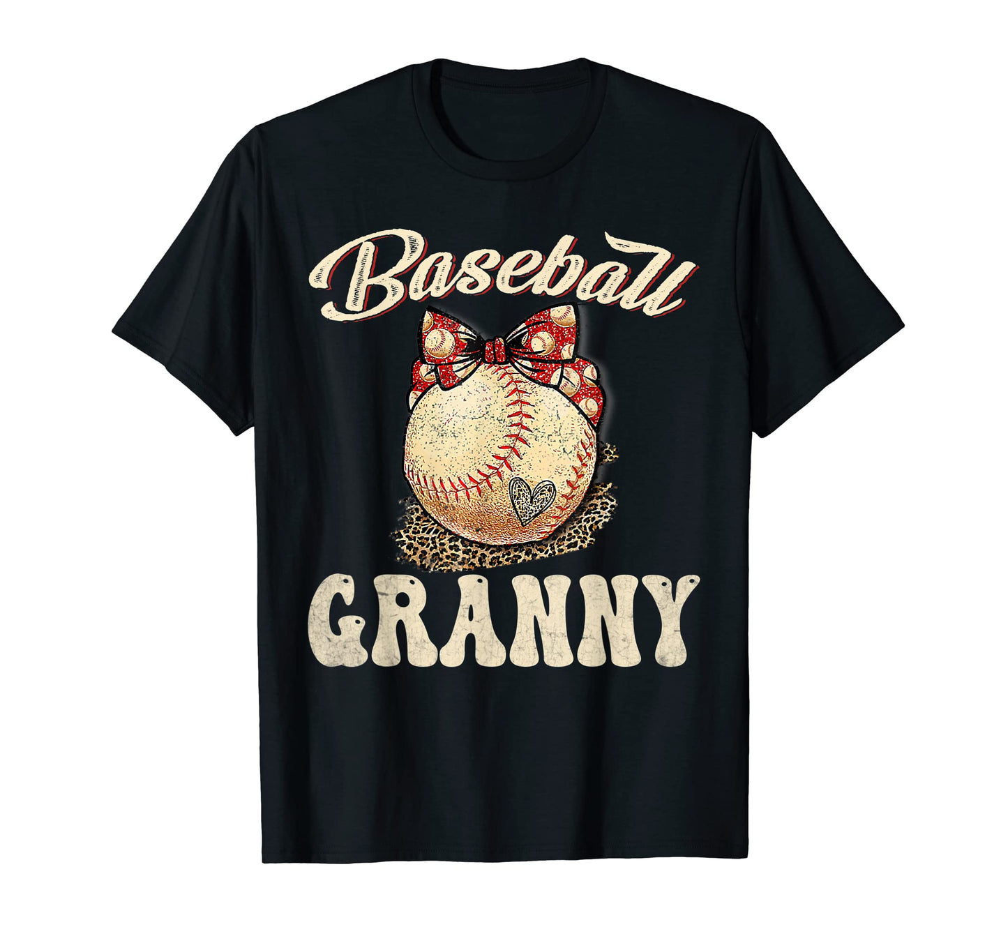 Softball Baseball Granny Leopard T-Shirt - Trendy Graphic Men Women - T-Shirt, Sweatshirt, Hoodie