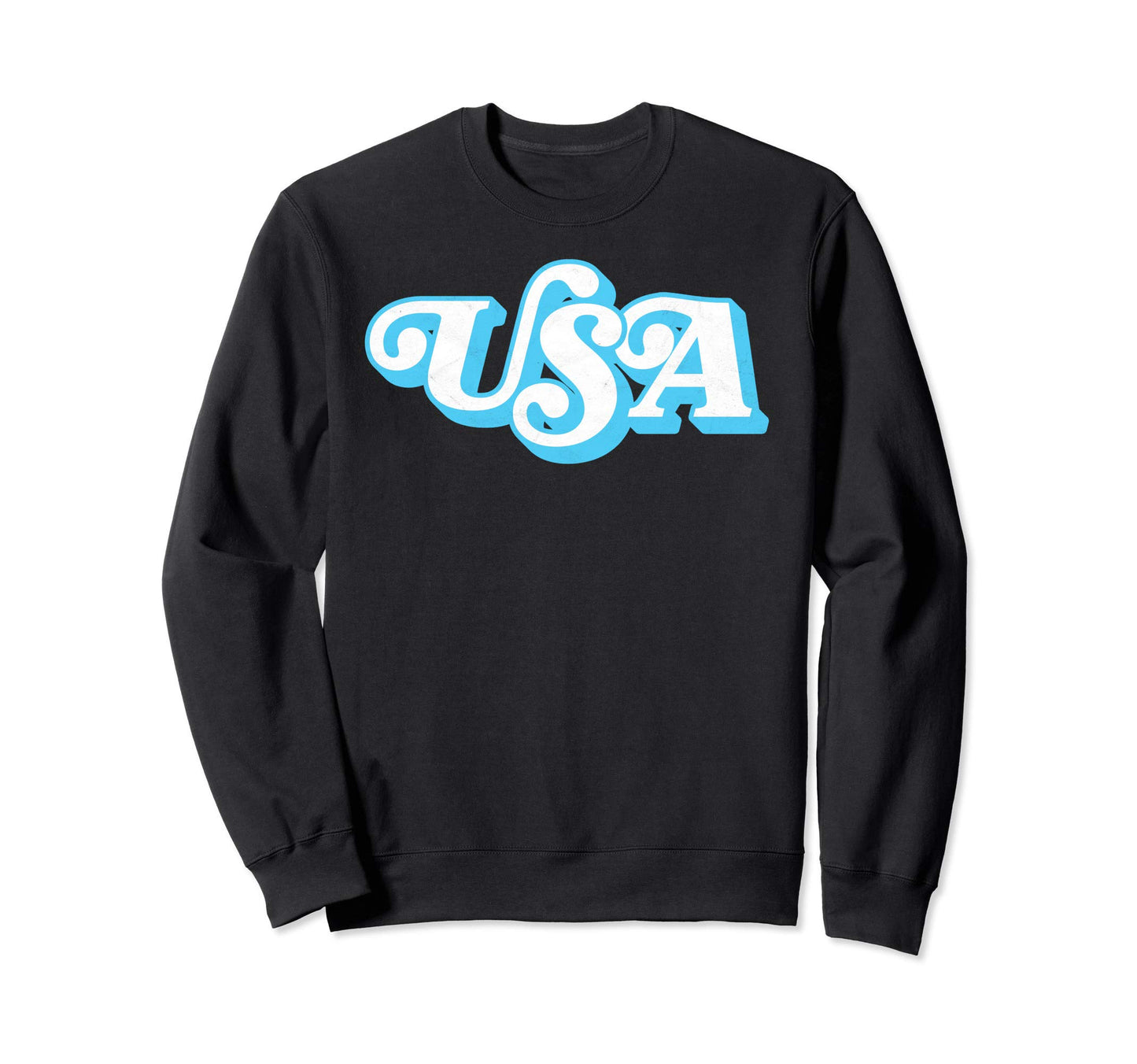 Usa Typography Patriotic 4Th July Sweatshirt - Unique Graphic Unisex - T-Shirt, Sweatshirt, Hoodie