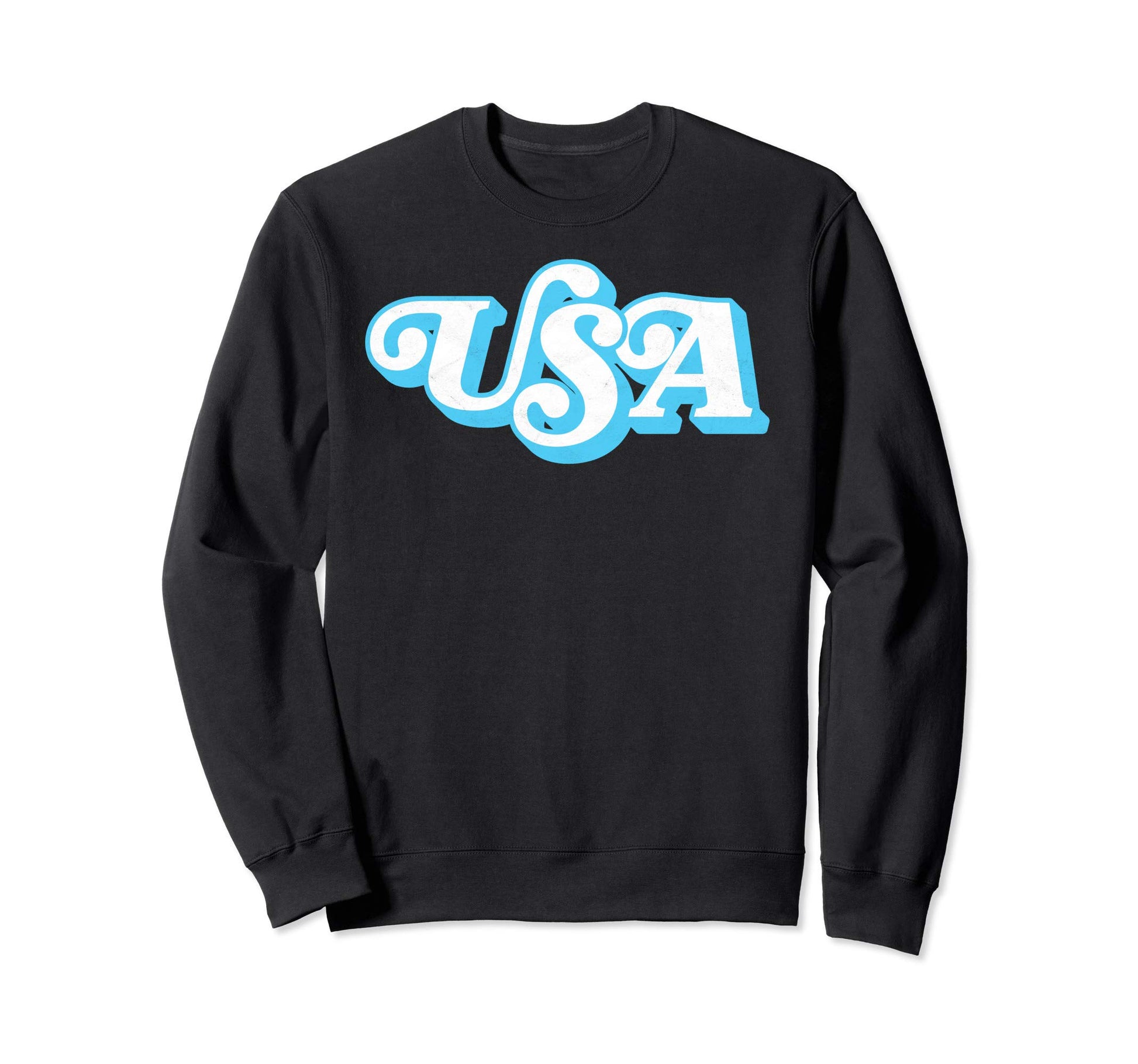 Usa Typography Patriotic 4Th July Sweatshirt - Unique Graphic Unisex - T-Shirt, Sweatshirt, Hoodie