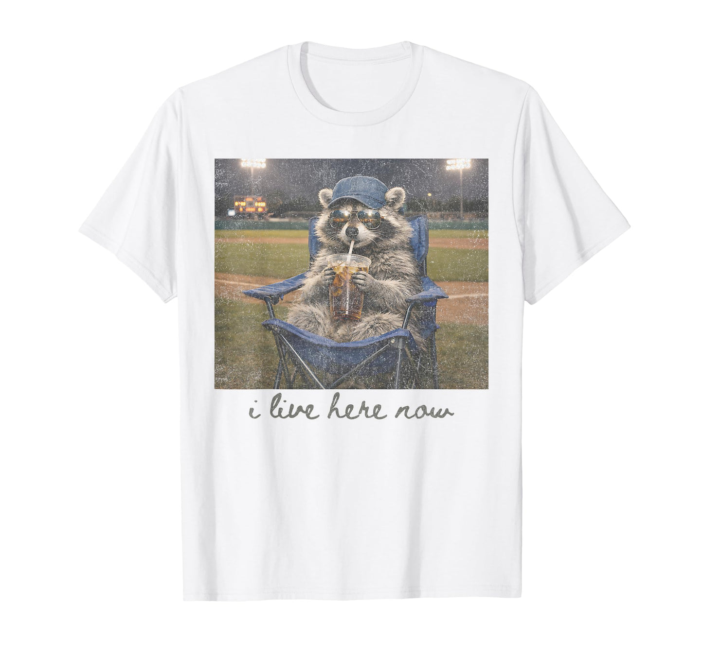 Raccoon Funny Ballfield Baseball Mom T-Shirt - Custom Art Print for Adults - T-Shirt, Sweatshirt, Hoodie