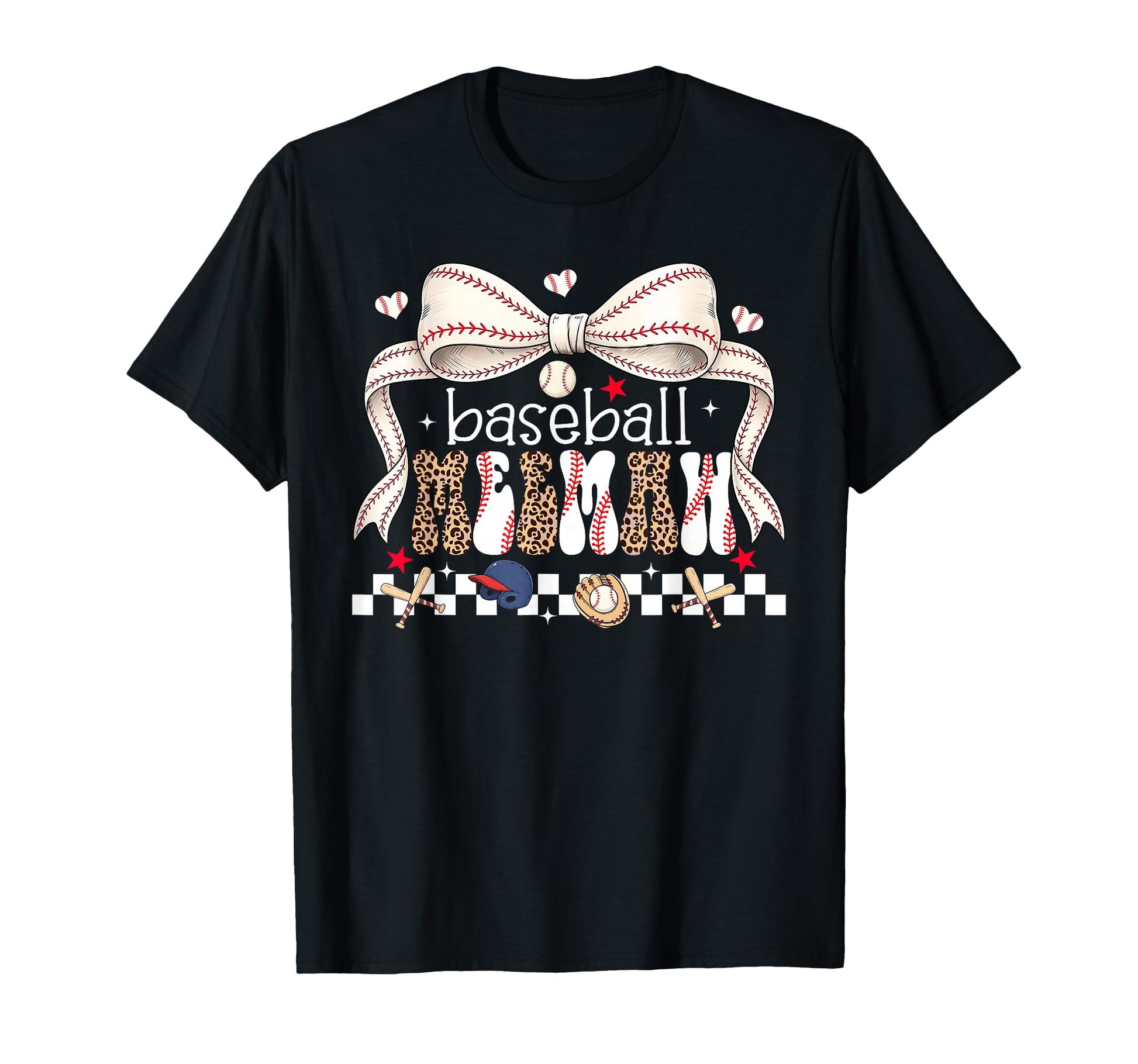 Baseball Meemaw Coquette Bow Baseball T-Shirt - Graphic Print Men Women - T-Shirt, Sweatshirt, Hoodie