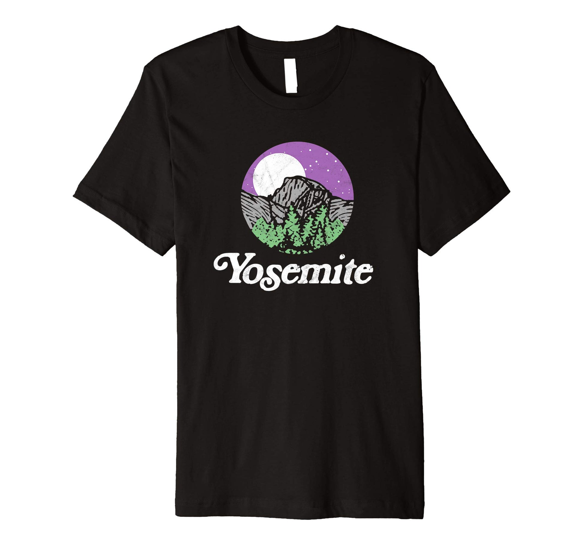 Yosemite National Park Night Moon Stars T-Shirt - Custom Art Print Unisex - T-Shirt, Sweatshirt, Hoodie