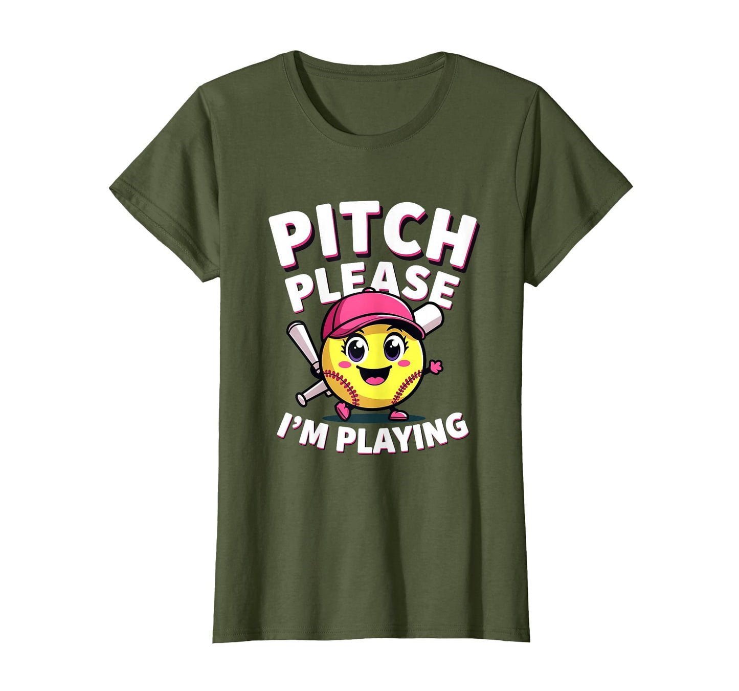 Pitch Please Im Playing Softball T-Shirt - Graphic Print for Adults - T-Shirt, Sweatshirt, Hoodie